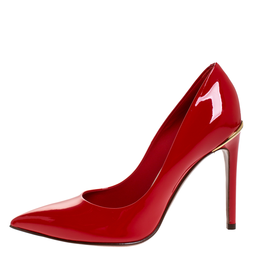 

Louis Vuitton Red Patent Leather Eyeline Pumps Size