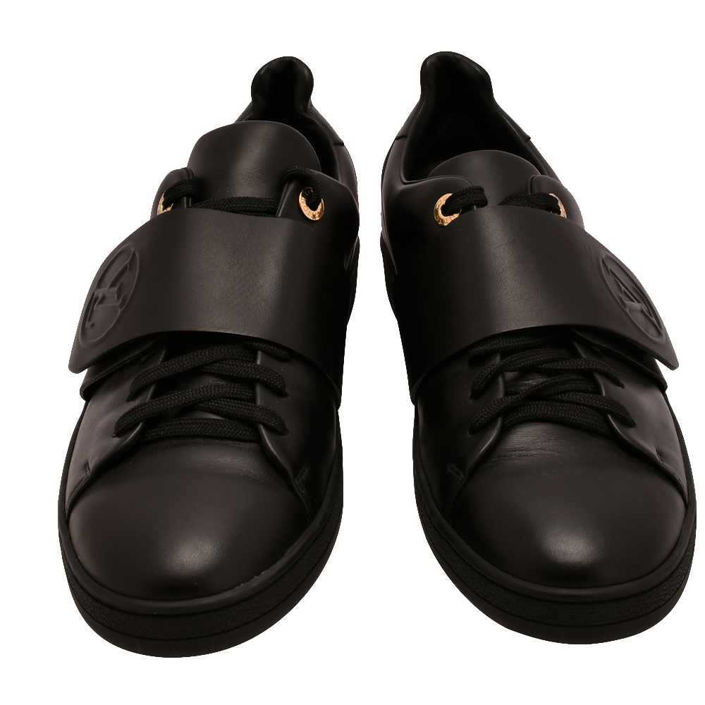 

Louis Vuitton Black Frontrow Leather Trainers Sneakers EU
