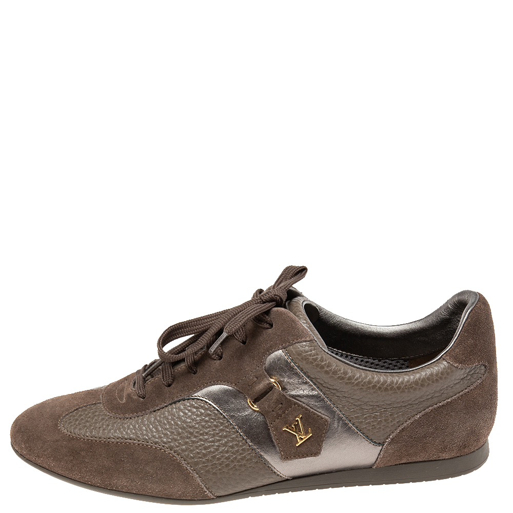 

Louis Vuitton Brown Suede and Leather Low-Top Sneakers Size