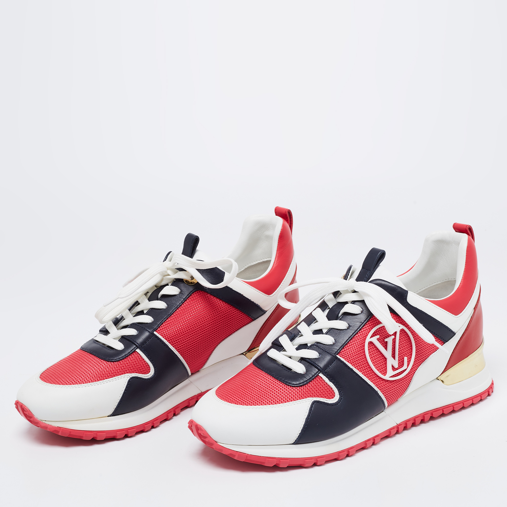 

Louis Vuitton Multicolor Mesh And Leather Run Away Low Top Sneakers Size