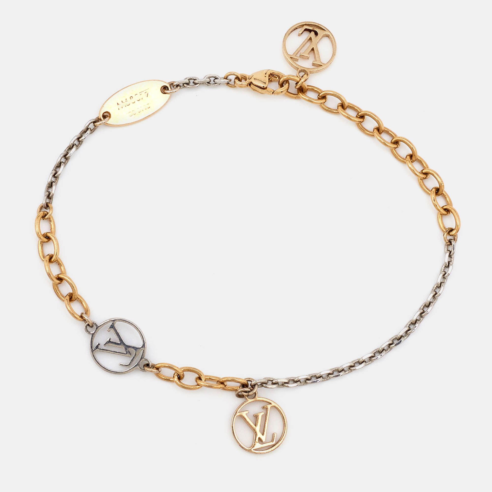 

Louis Vuitton Logo Mania Two Tone Bracelet, Multicolor