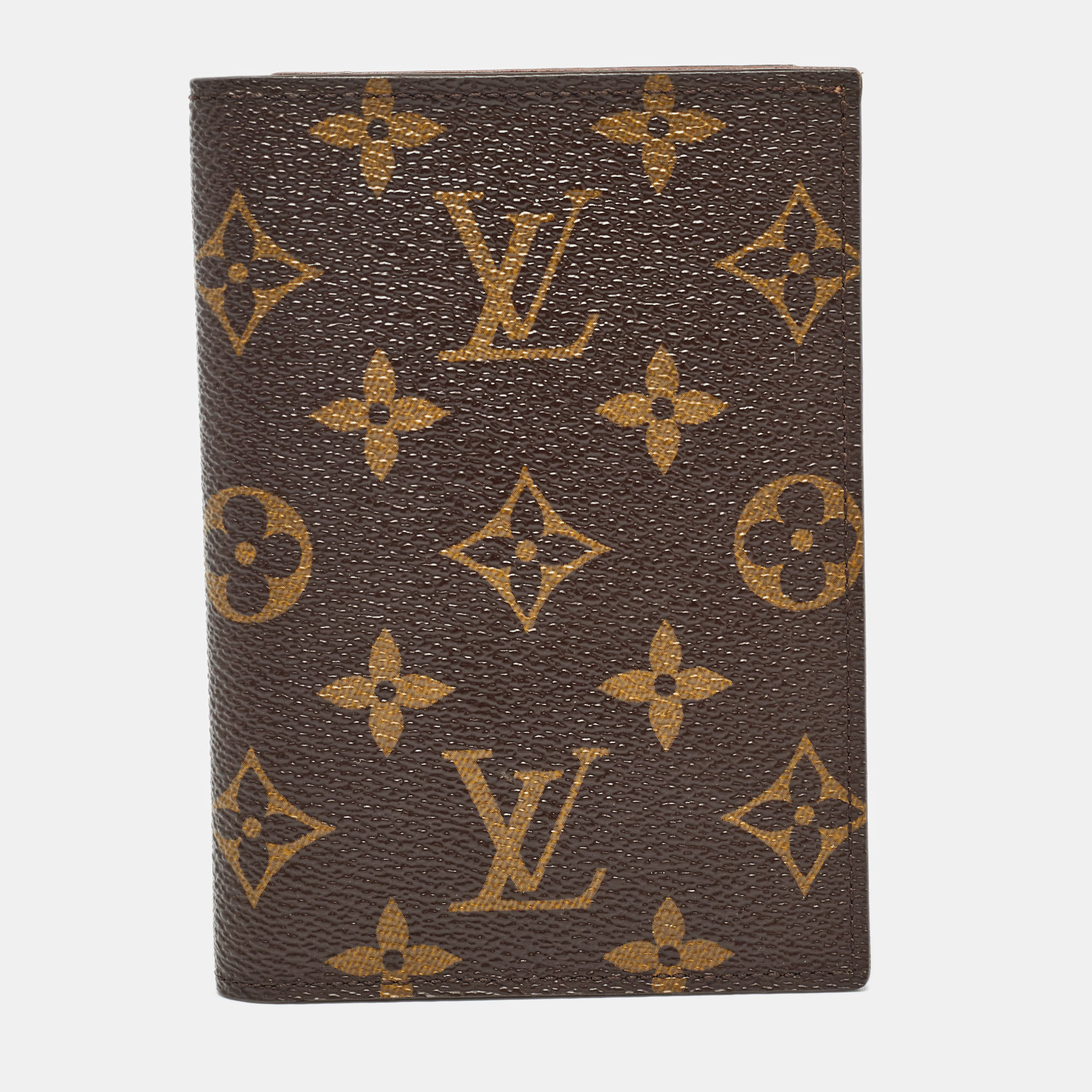 

Louis Vuitton Monogram Canvas Passport Cover, Brown