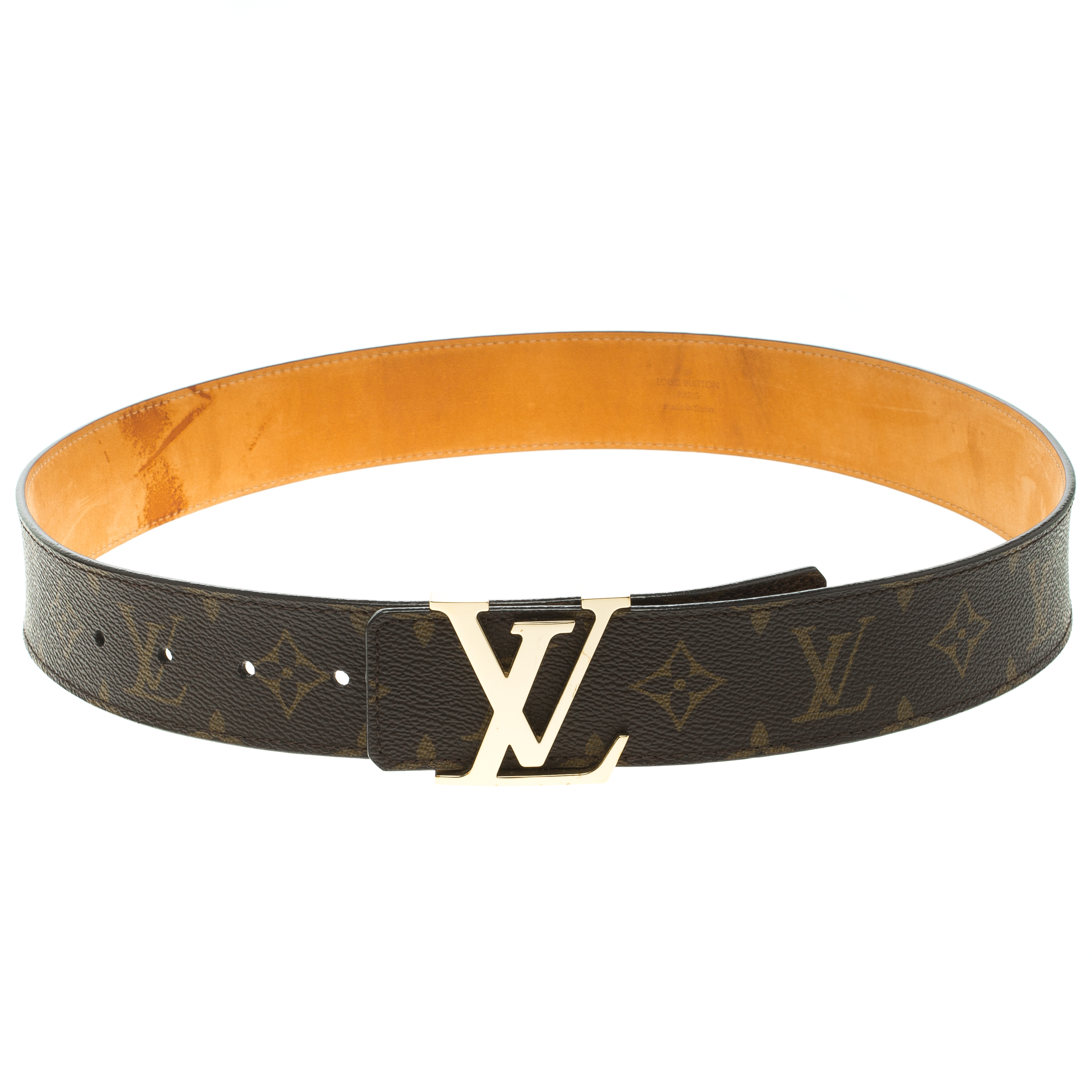 Pre Owned Louis Vuitton Monogram Canvas Initiales Belt 85CM