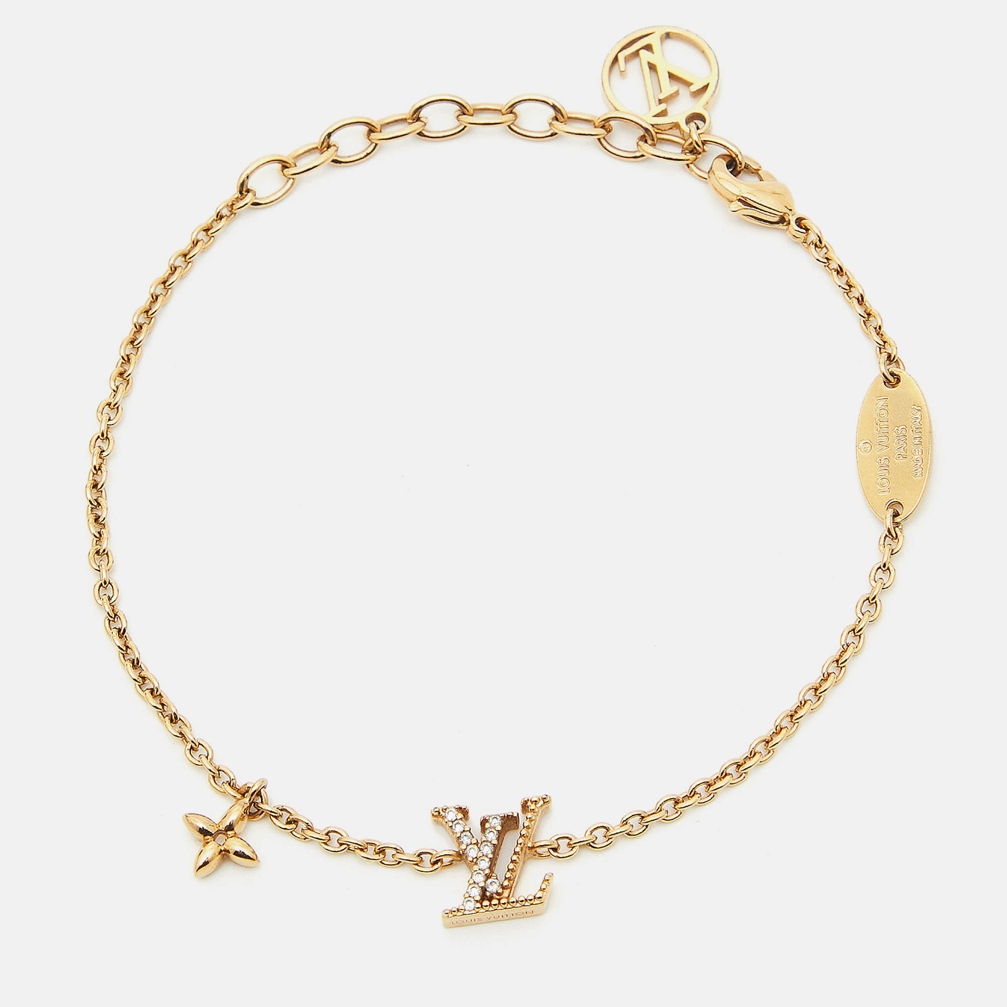 

Louis Vuitton Iconic Crystals Gold Tone Bracelet