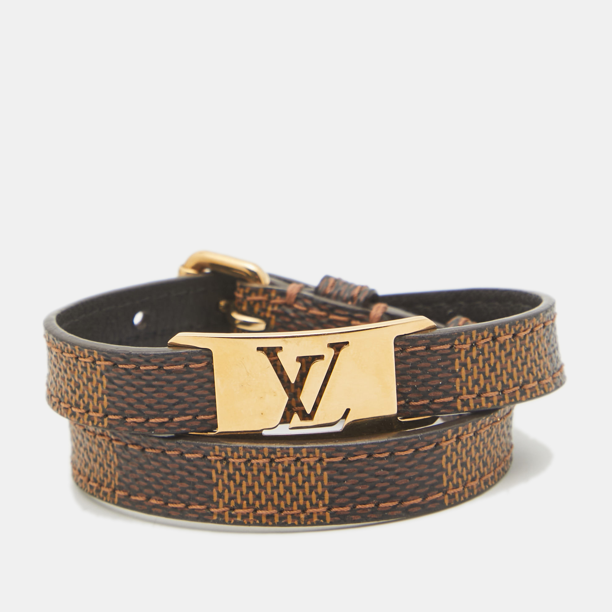 

Louis Vuitton Sign It Canvas Gold Tone Bracelet