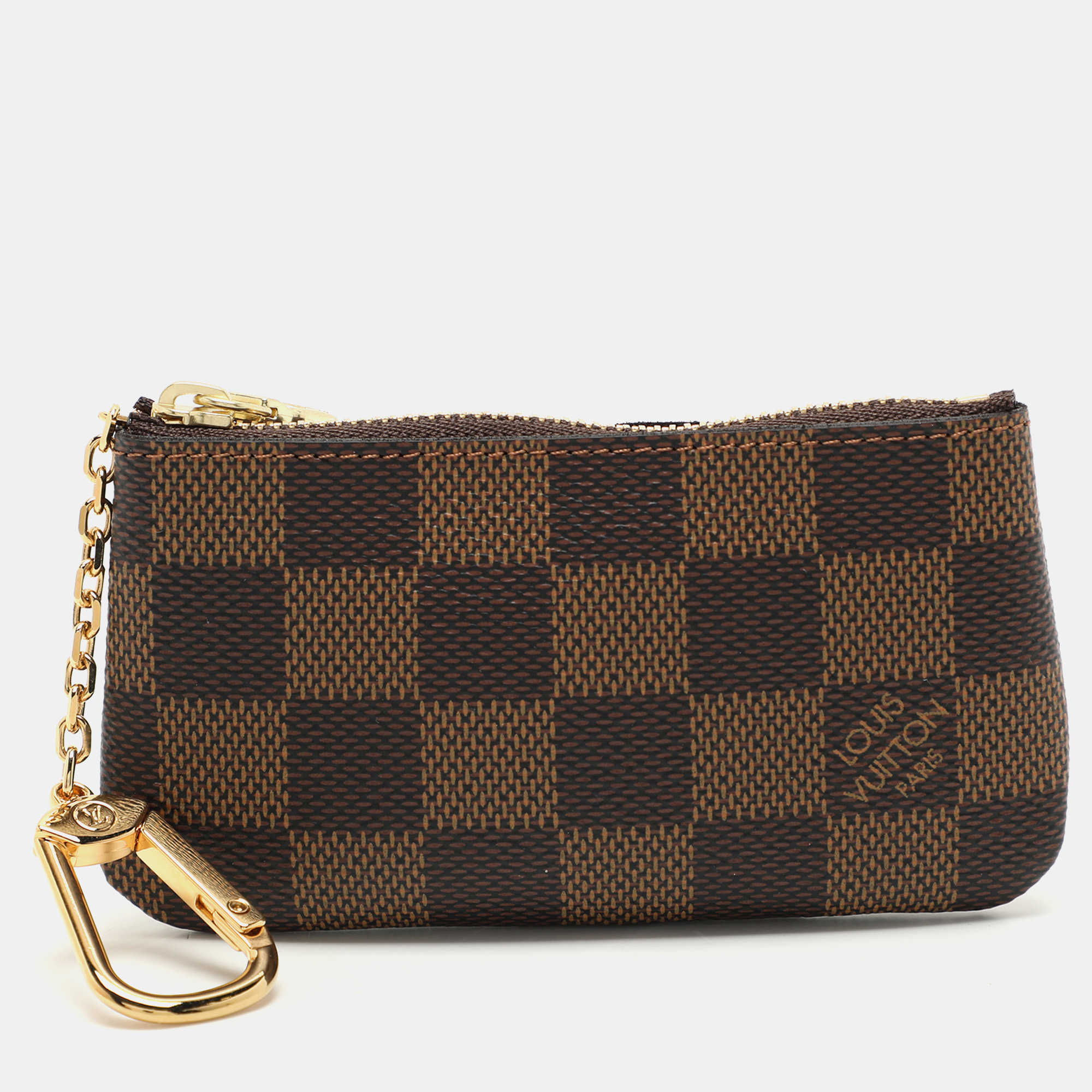 

Louis Vuitton Damier Ebene Canvas Key Pouch, Brown