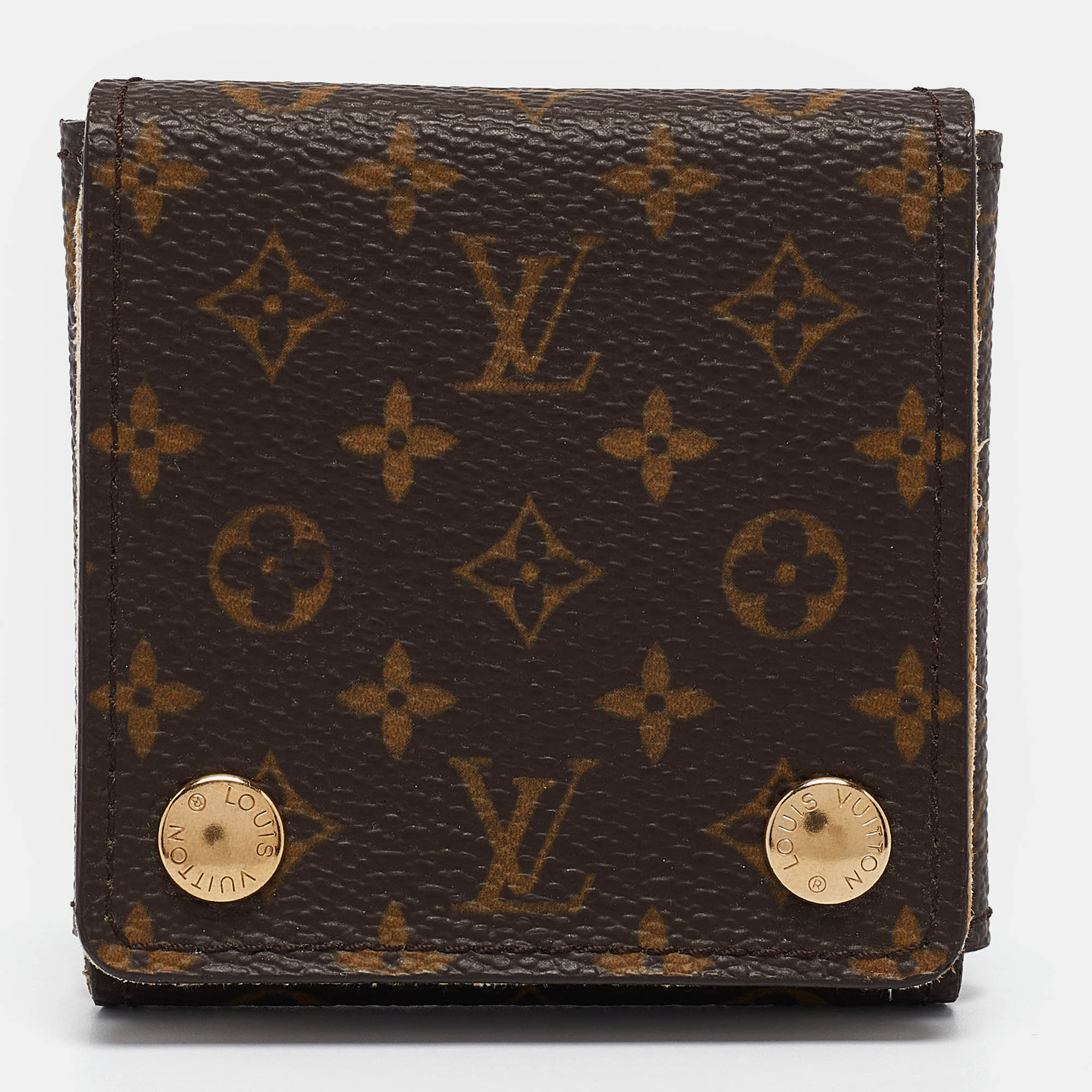 

Louis Vuitton Monogram Canvas Folding Jewelry Case PM, Brown