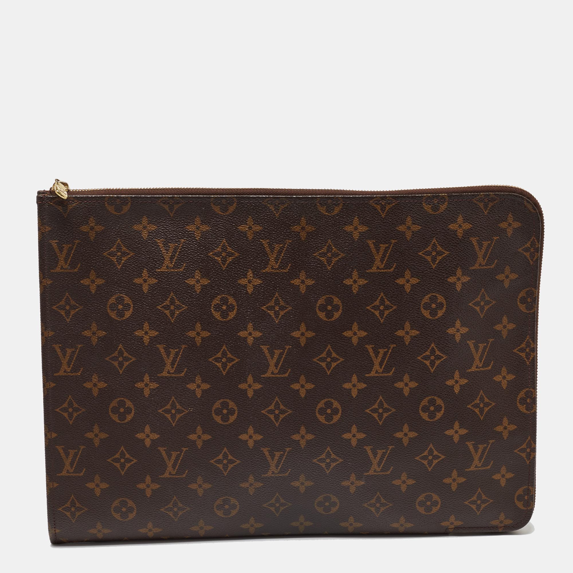 

Louis Vuitton Monogram Canvas Poche Documents Portfolio Case, Brown