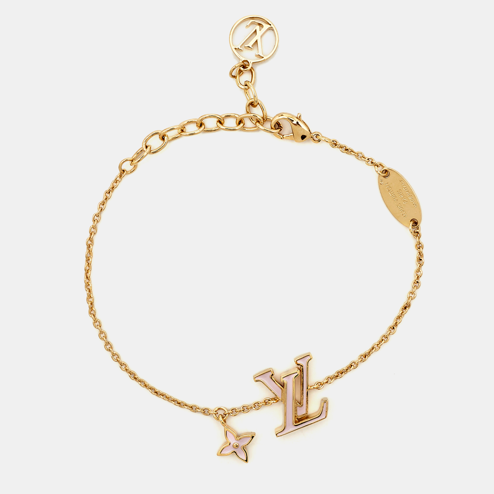 

Louis Vuitton LV Iconic Enamel Gold Tone Bracelet