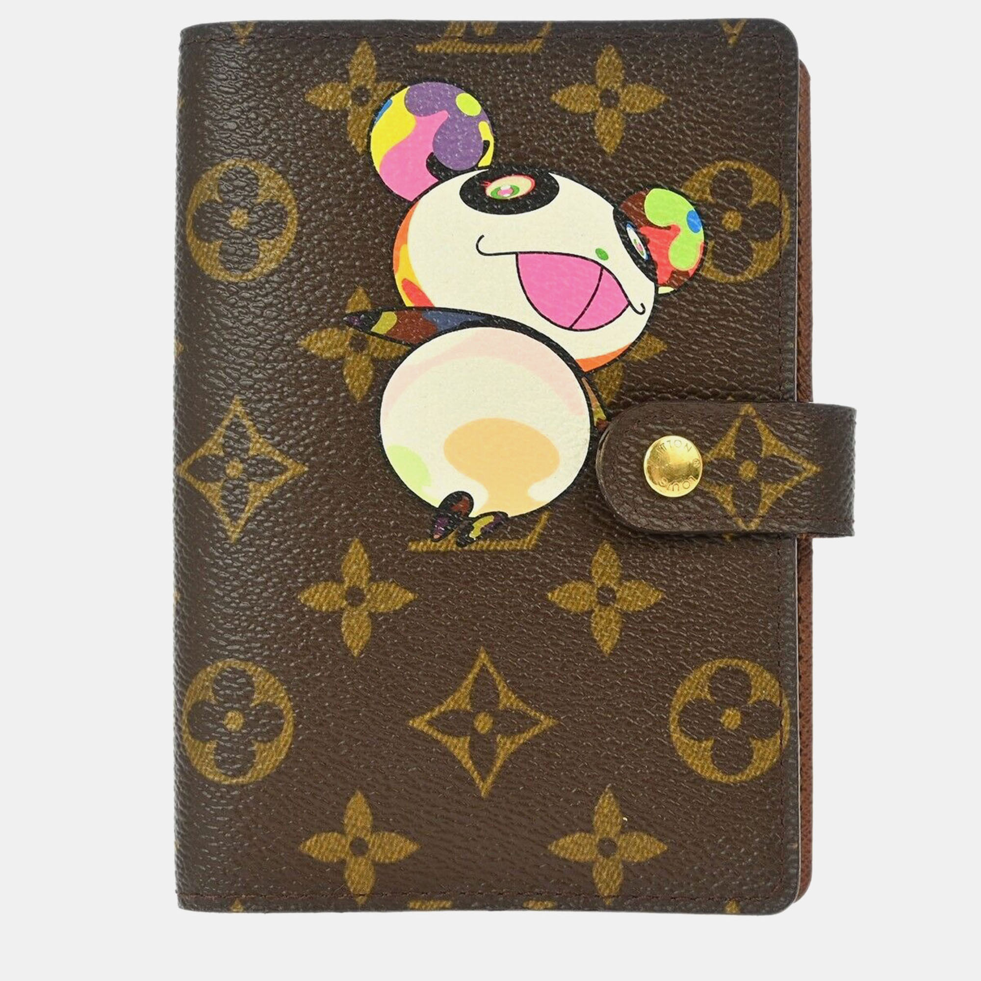 

Louis Vuitton Monogram Panda Agenda Pm Note Book Cover, Brown