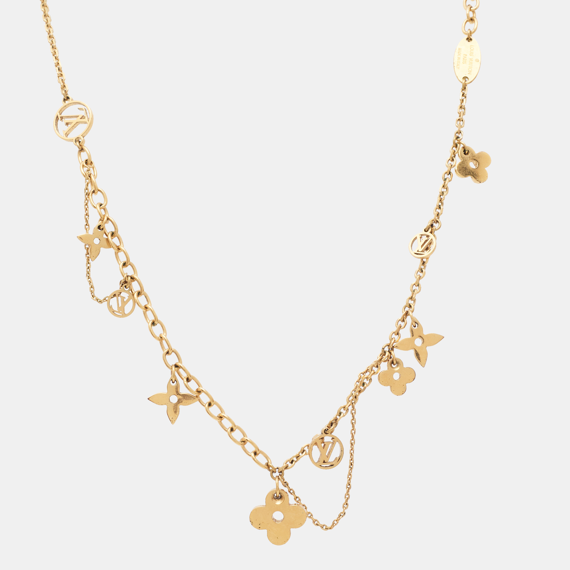 

Louis Vuitton Blooming Suple Gold Tone Necklace