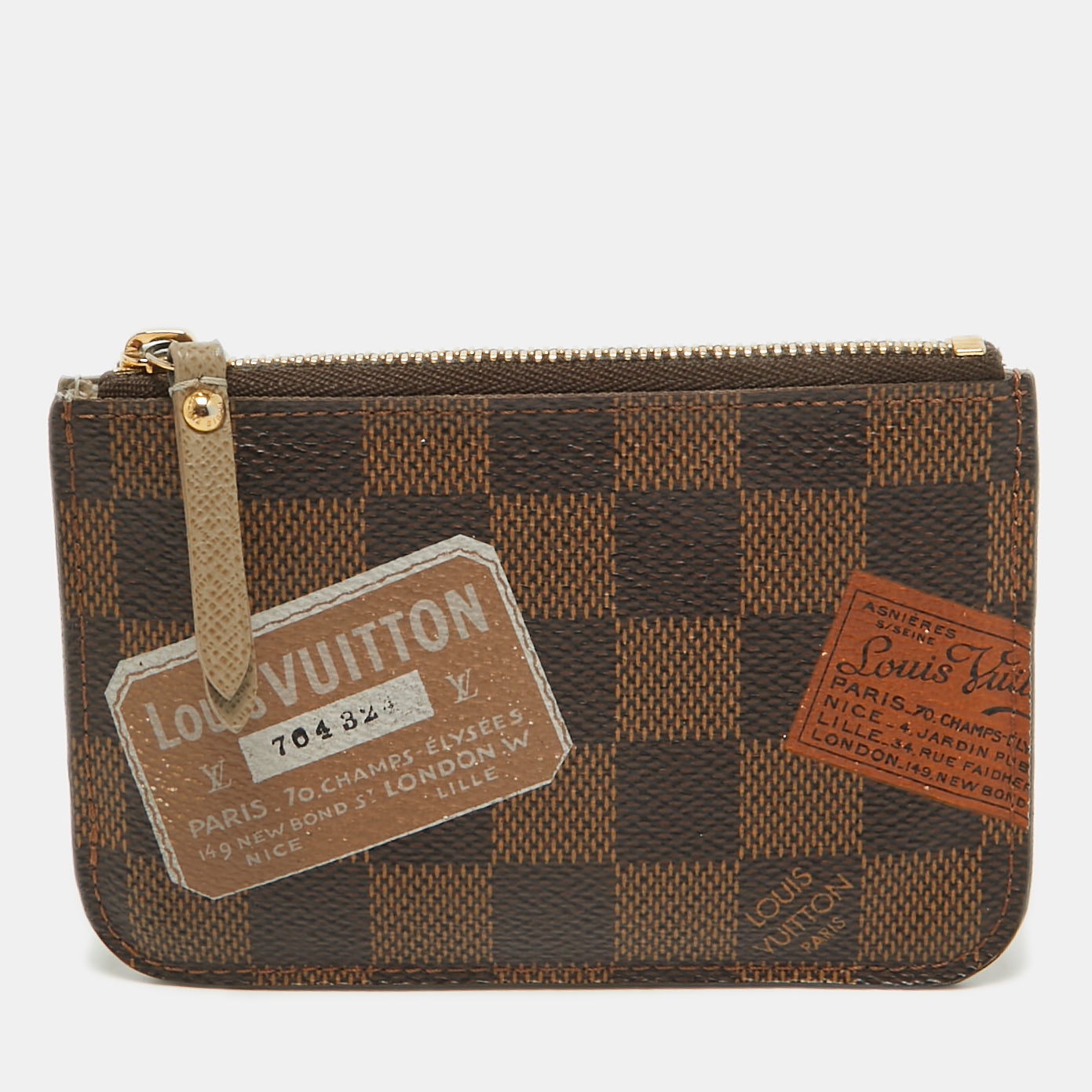 

Louis Vuitton Damier Ebene Canvas Trunks and Bags Key Pouch, Brown