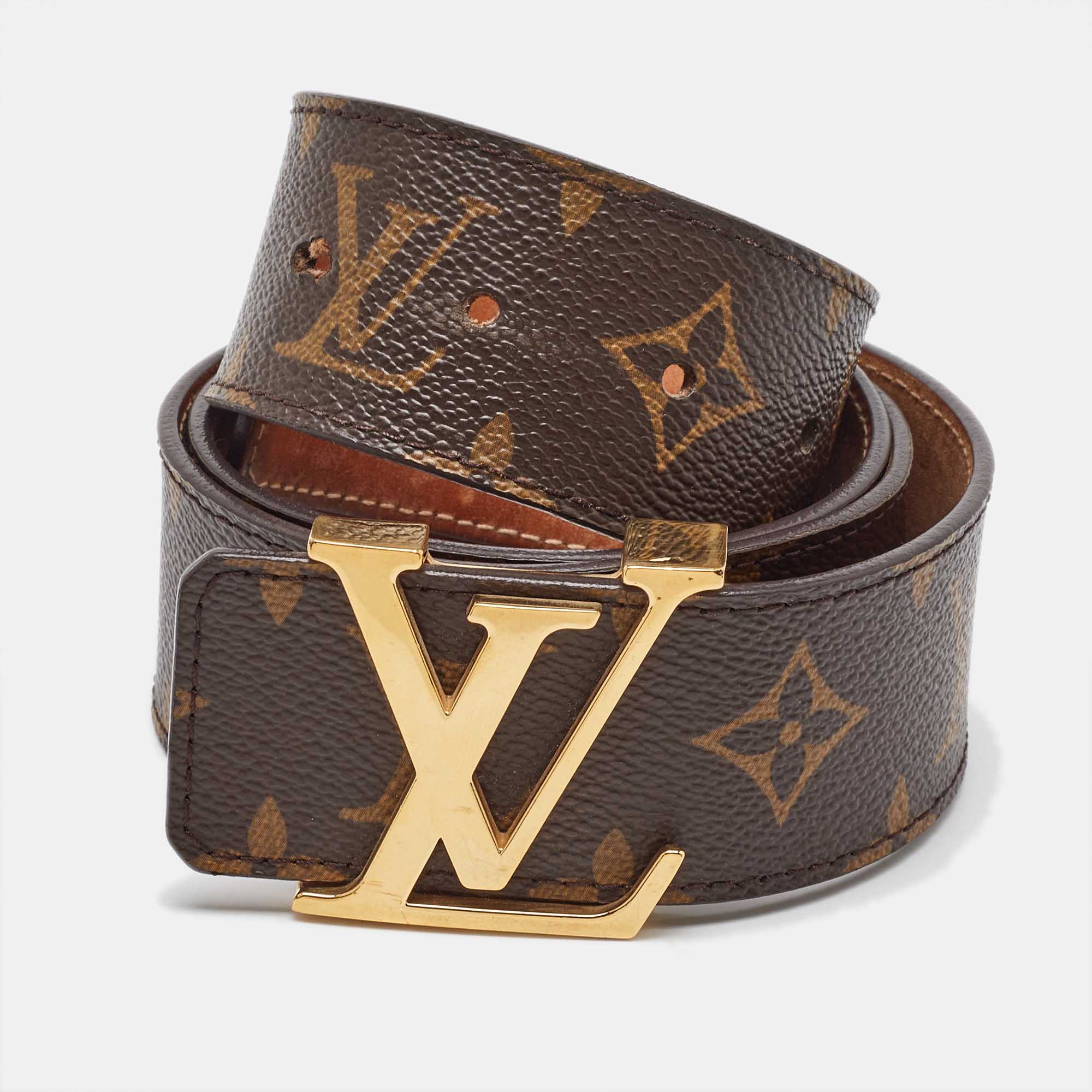 

Louis Vuitton Monogram Canvas LV Initiales Belt 85CM, Brown