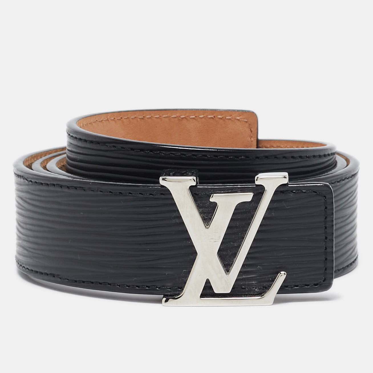 

Louis Vuitton Black Epi Leather LV Initiales Belt 85CM