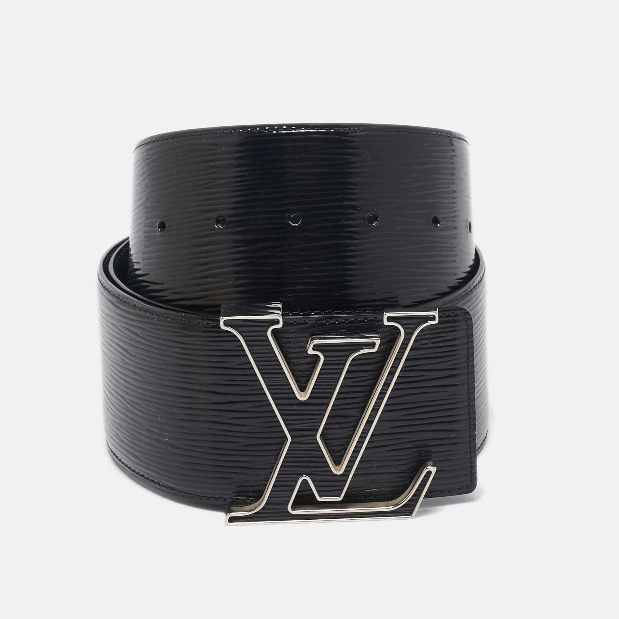 

Louis Vuitton Black Electric Epi Leather LV Initiales Waist Belt