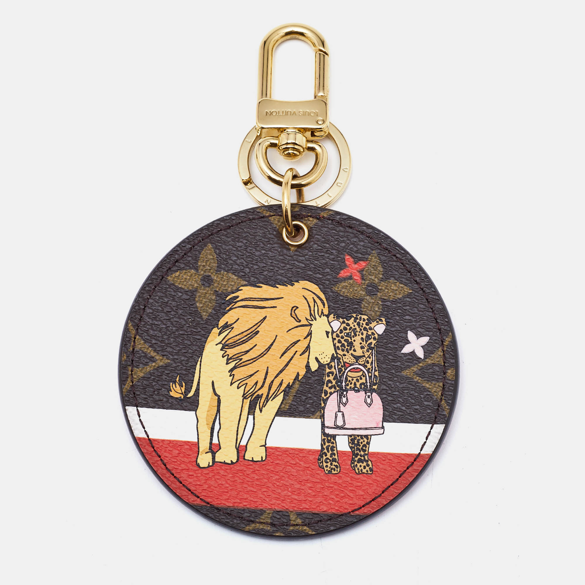 

Louis Vuitton Monogram Canvas Christmas Animation Cats Bag Charm/Key Ring, Multicolor