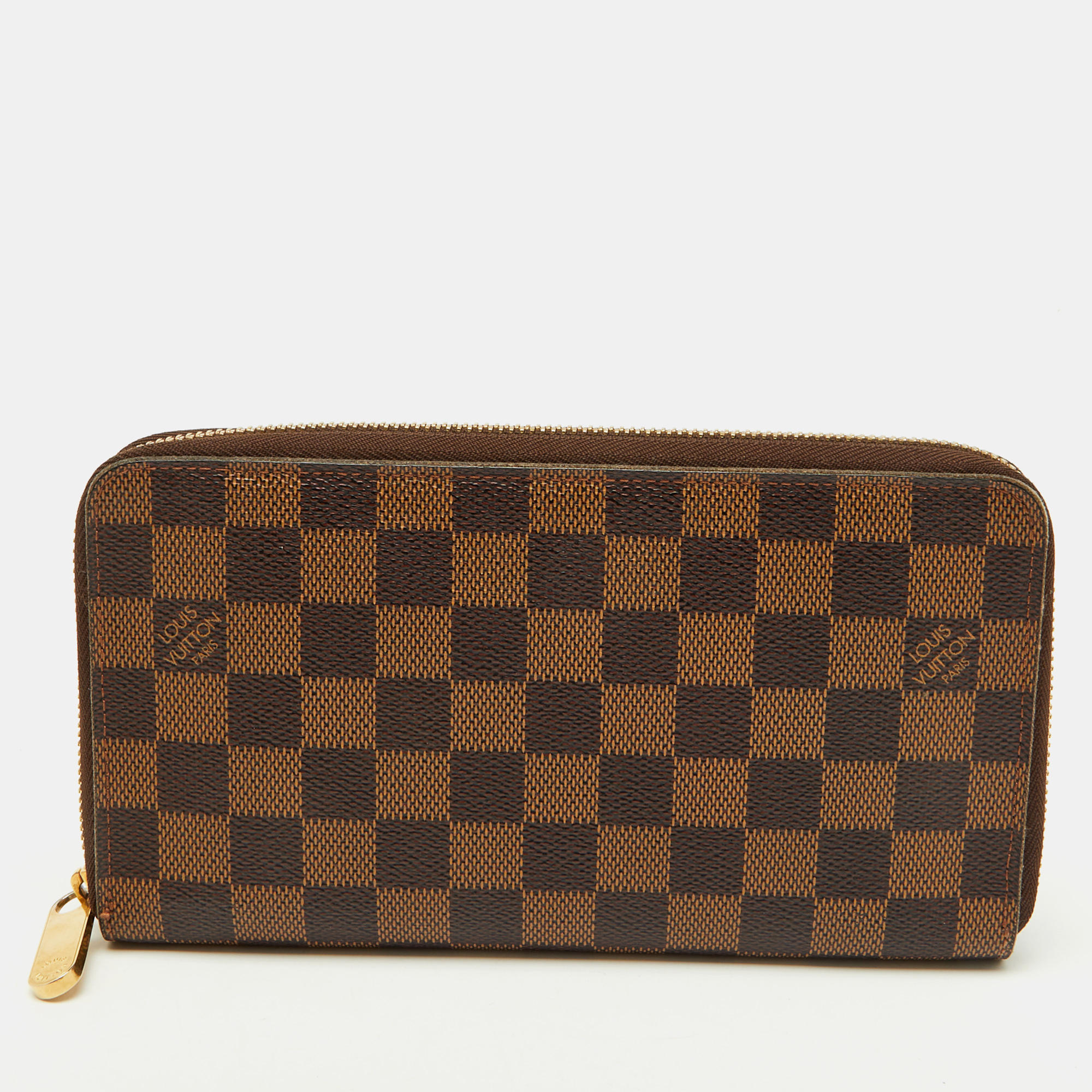 

Louis Vuitton Damier Ebene Canvas Zippy Organiser, Brown