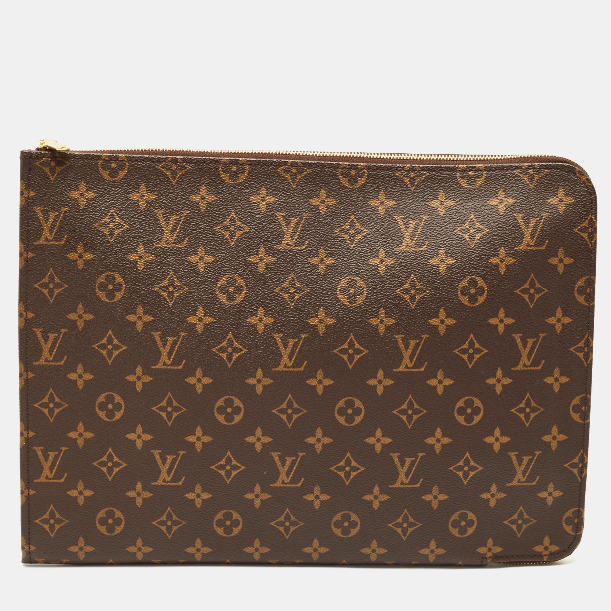 

Louis Vuitton Monogram Canvas Poche Documents Portfolio Case, Brown