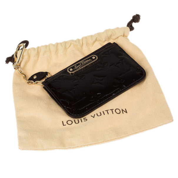 Louis Vuitton Bordeaux Monogram Vernis Amarante Pochette Cles Key
