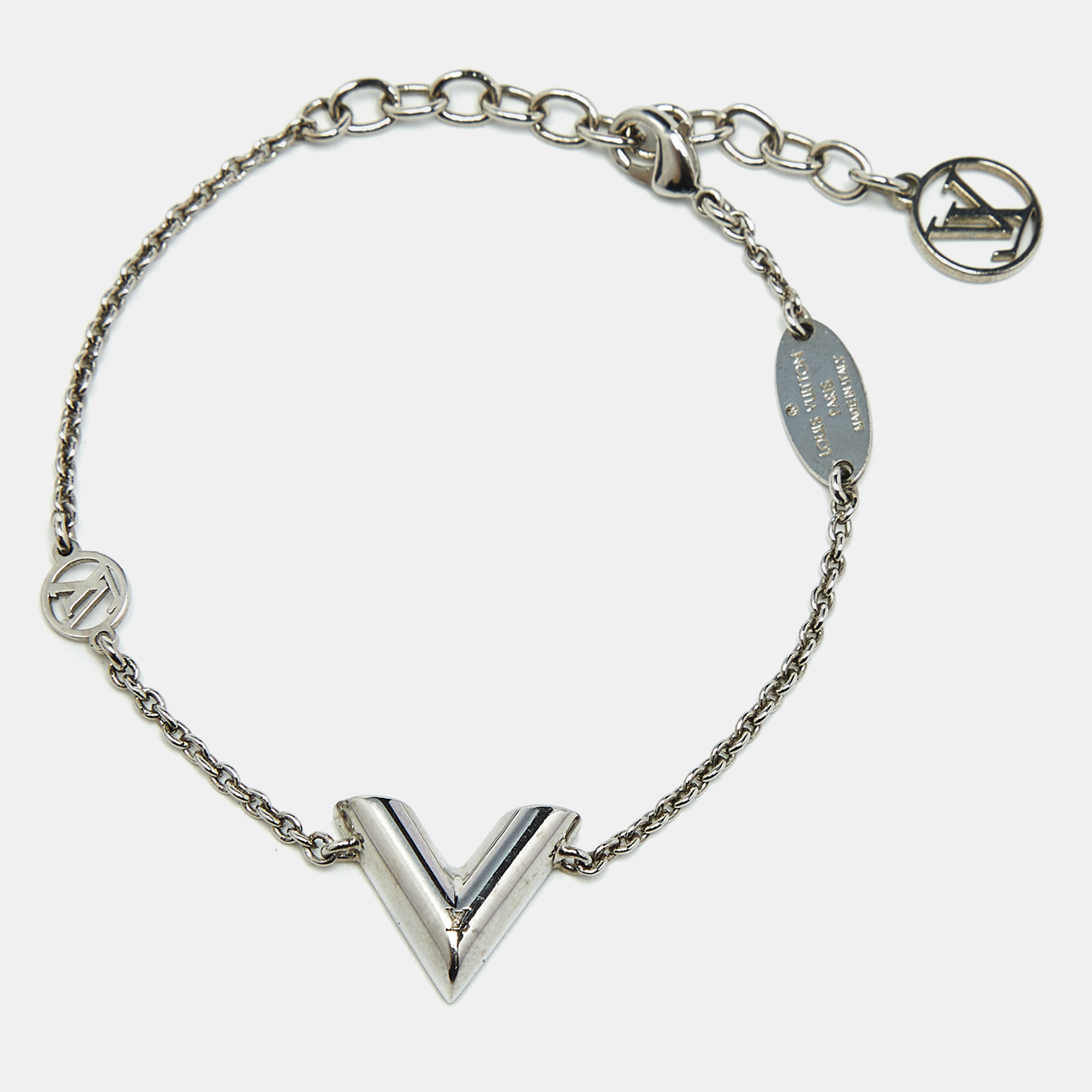 

Louis Vuitton Essential V Silver Tone Bracelet