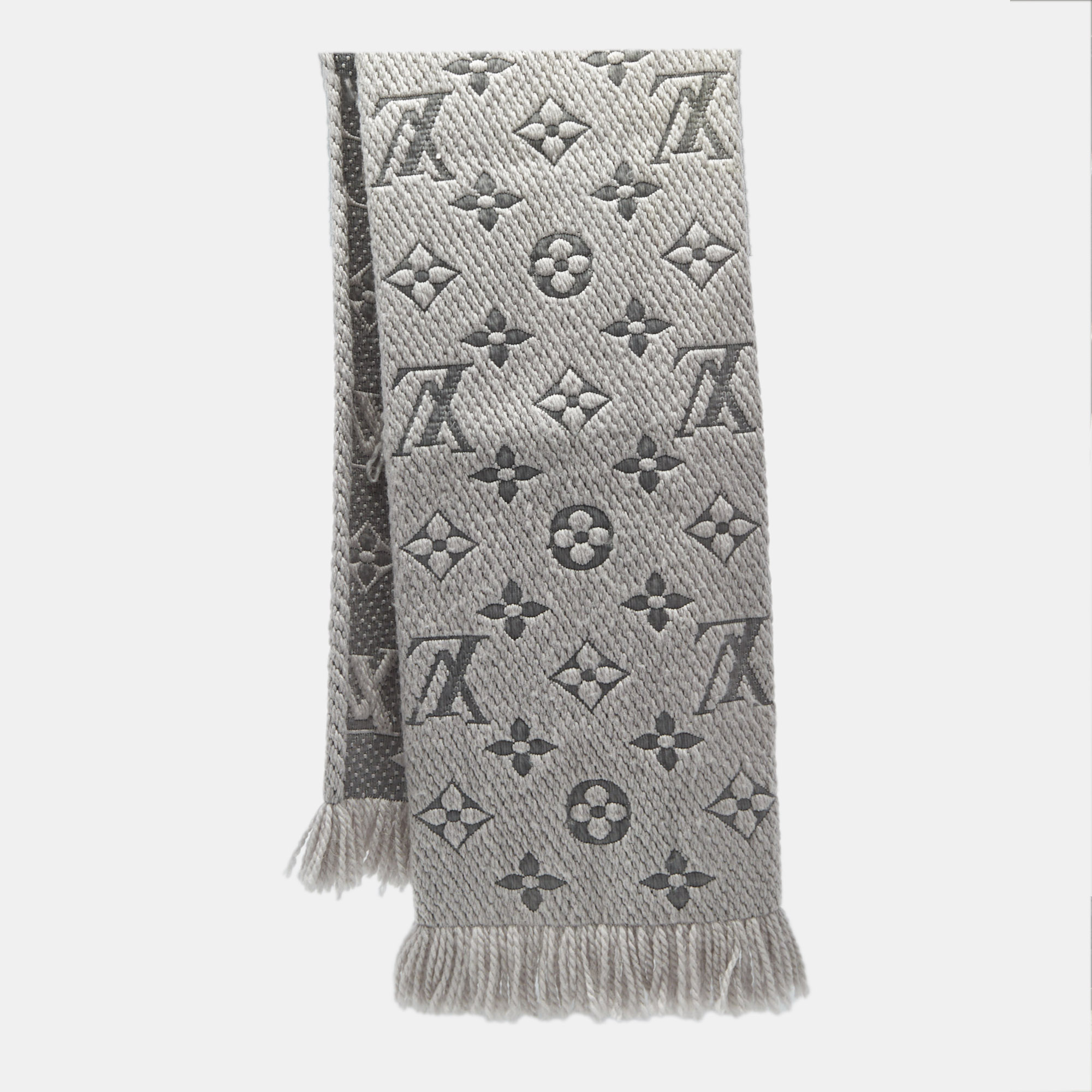 

Louis Vuitton Grey Logomania Silk Scarf