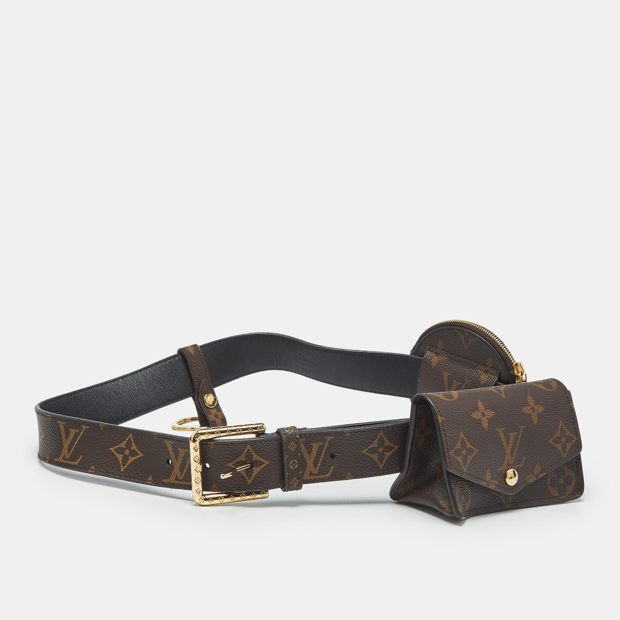 

Louis Vuitton Monogram Canvas Daily Multi Pocket Belt, Brown