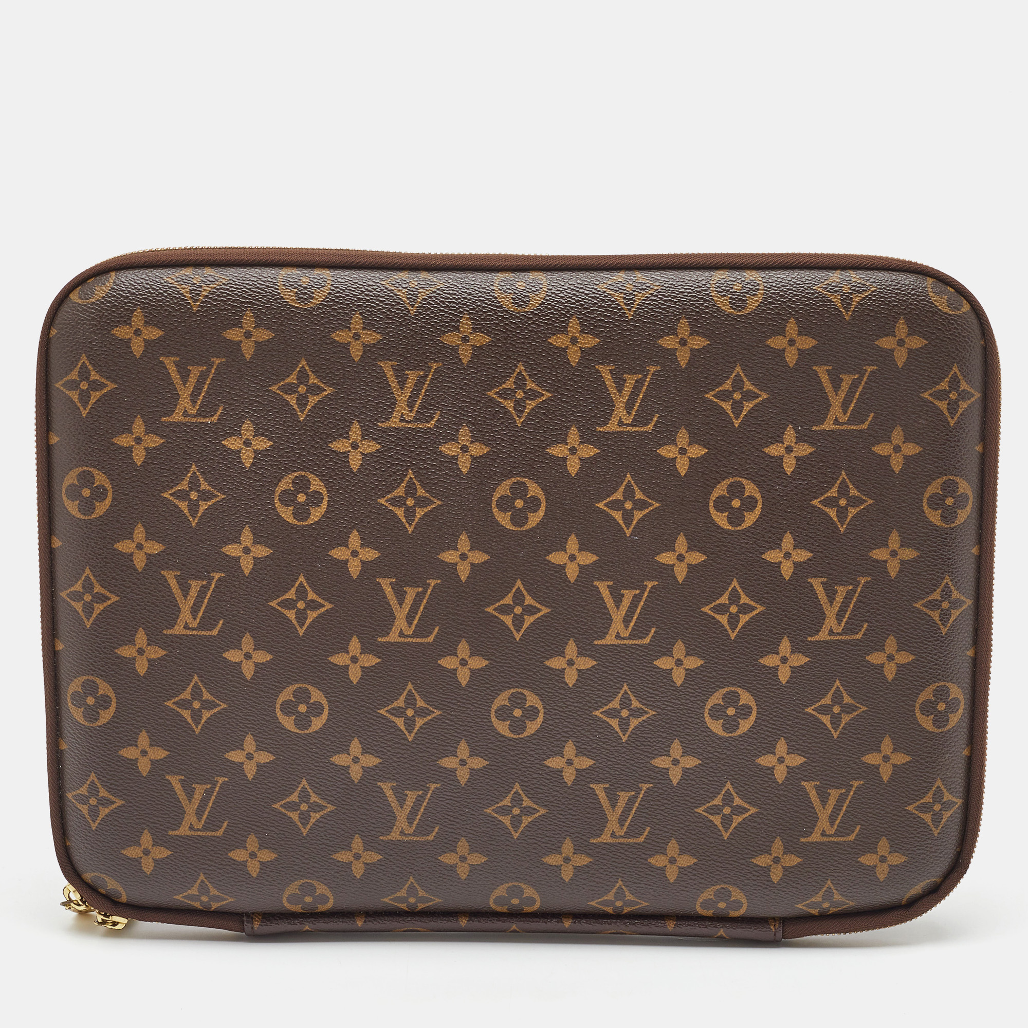 

Louis Vuitton Monogram Canvas Laptop Sleeve, Brown