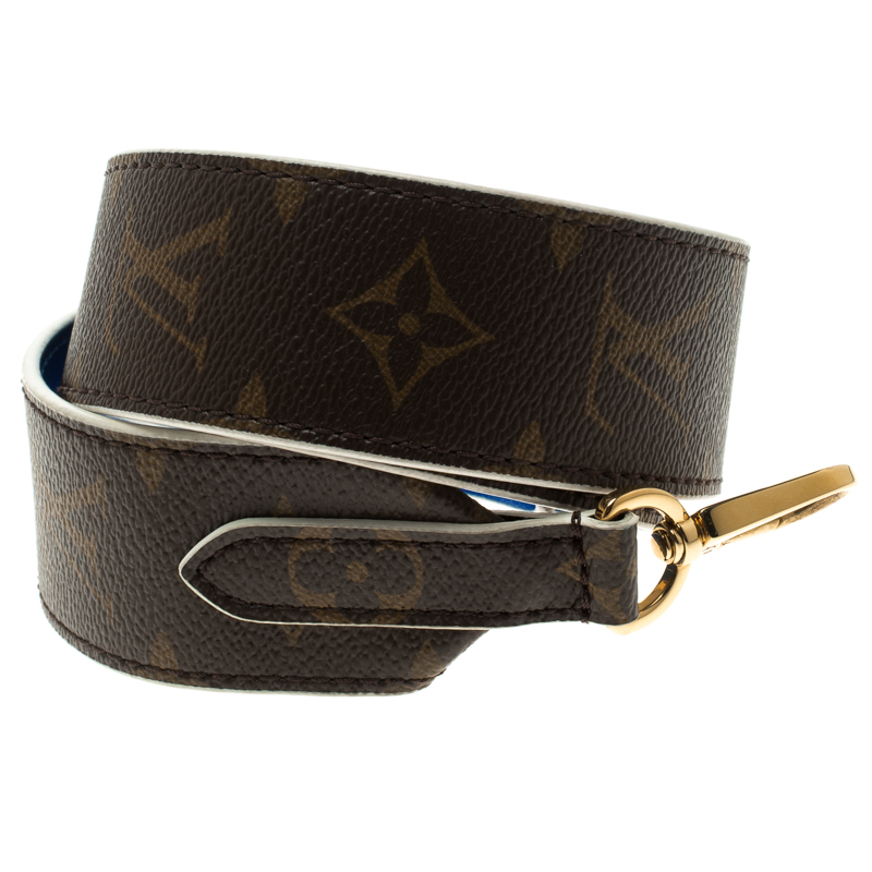 Louis Vuitton monogram shoulder strap 34.3 LV Auth 39796 Cloth