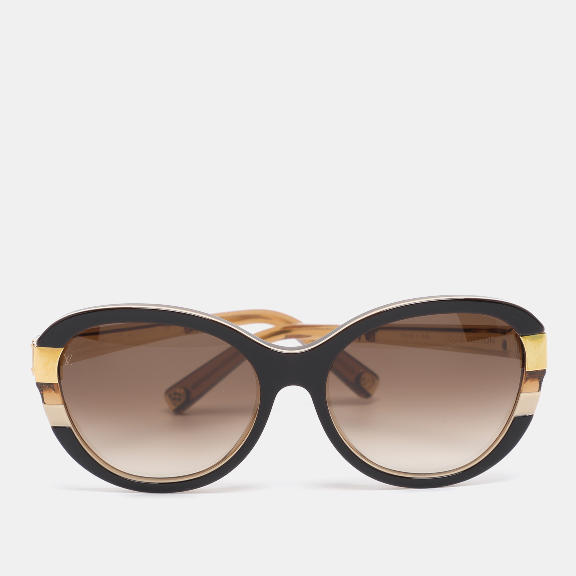 

Louis Vuitton Gold Tone/ Brown Gradient Z0487W Petit Soupcon Cat Eye Sunglasses