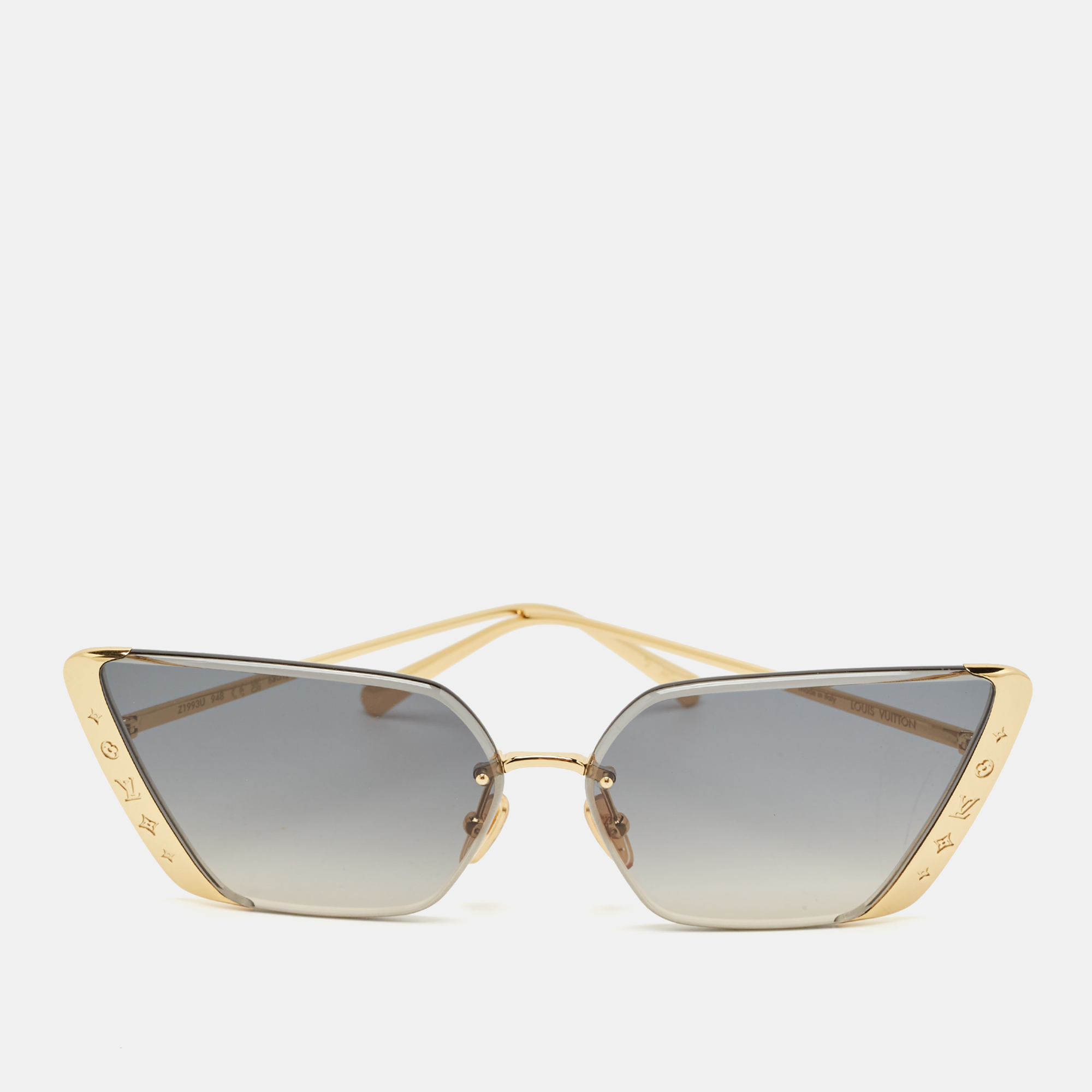 

Louis Vuitton Black/Gold Tone Gradient Z1993U LV Moon Metal Cat Eye Sunglasses