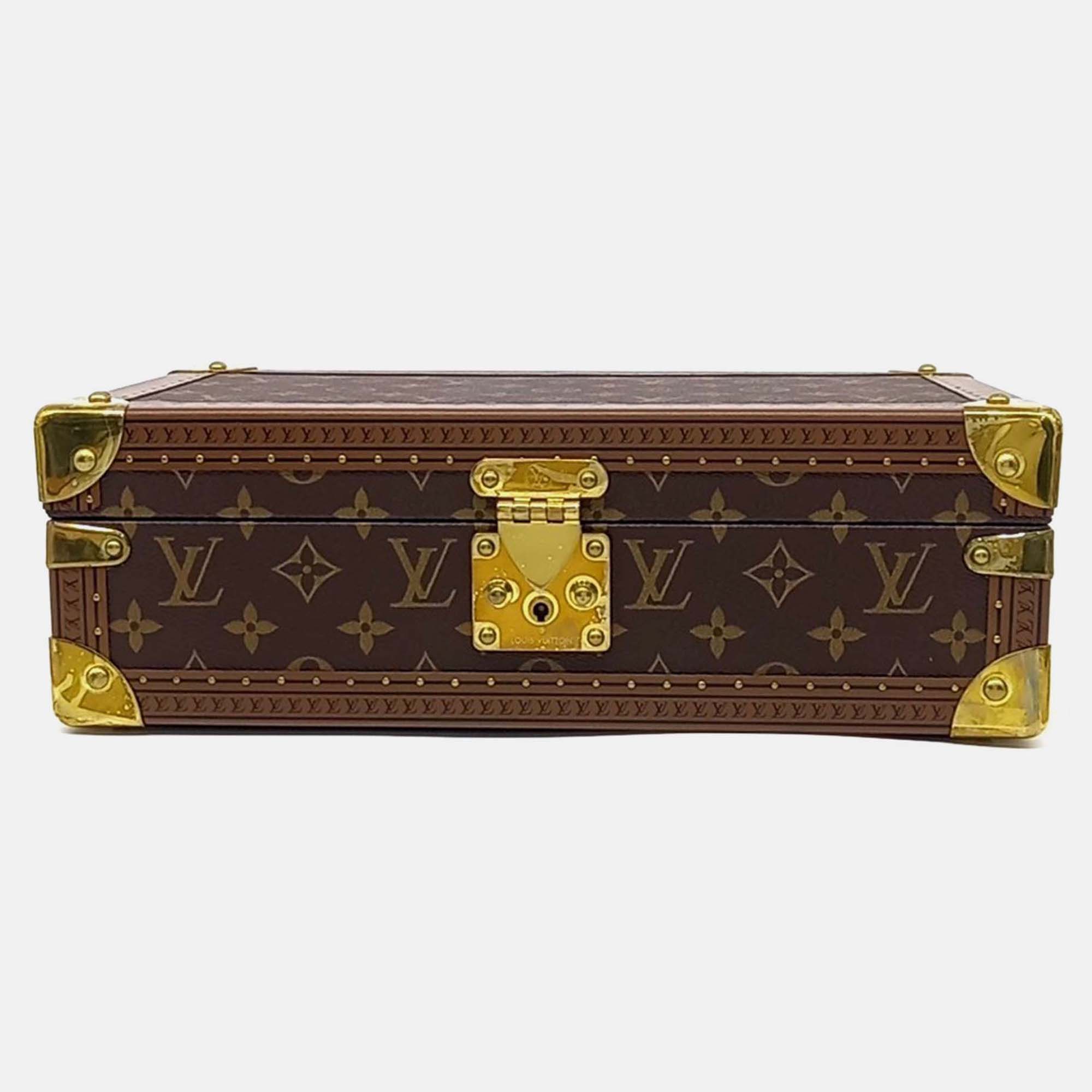 

Louis Vuitton Monogram 8 Watch Case, Brown