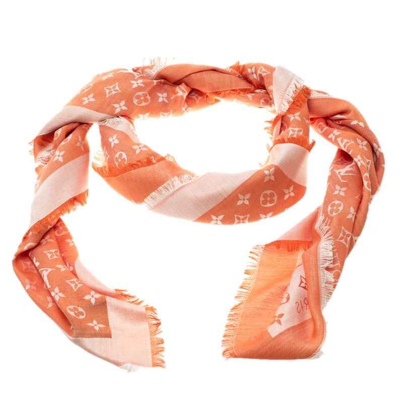 louis vuitton orange scarf