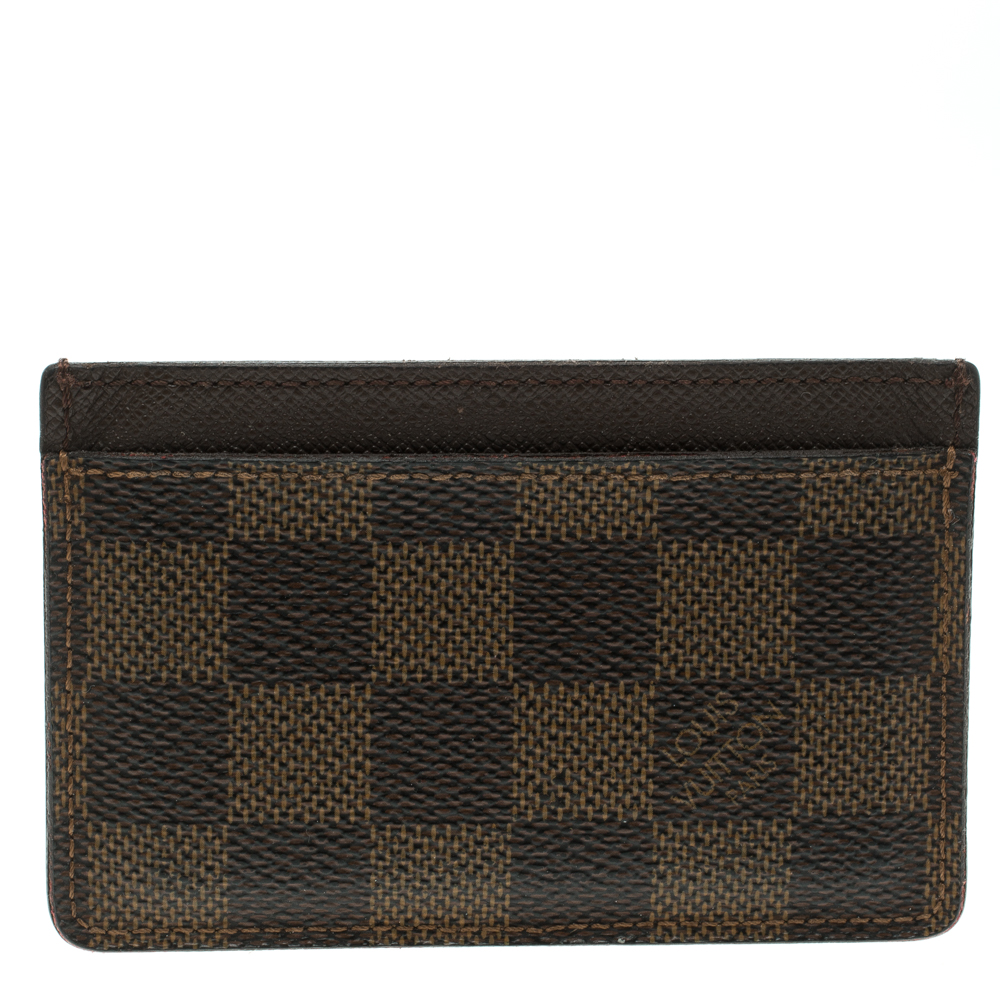 مملوكة مسبقًا Louis Vuitton Damier Ebene Canvas Card Holder