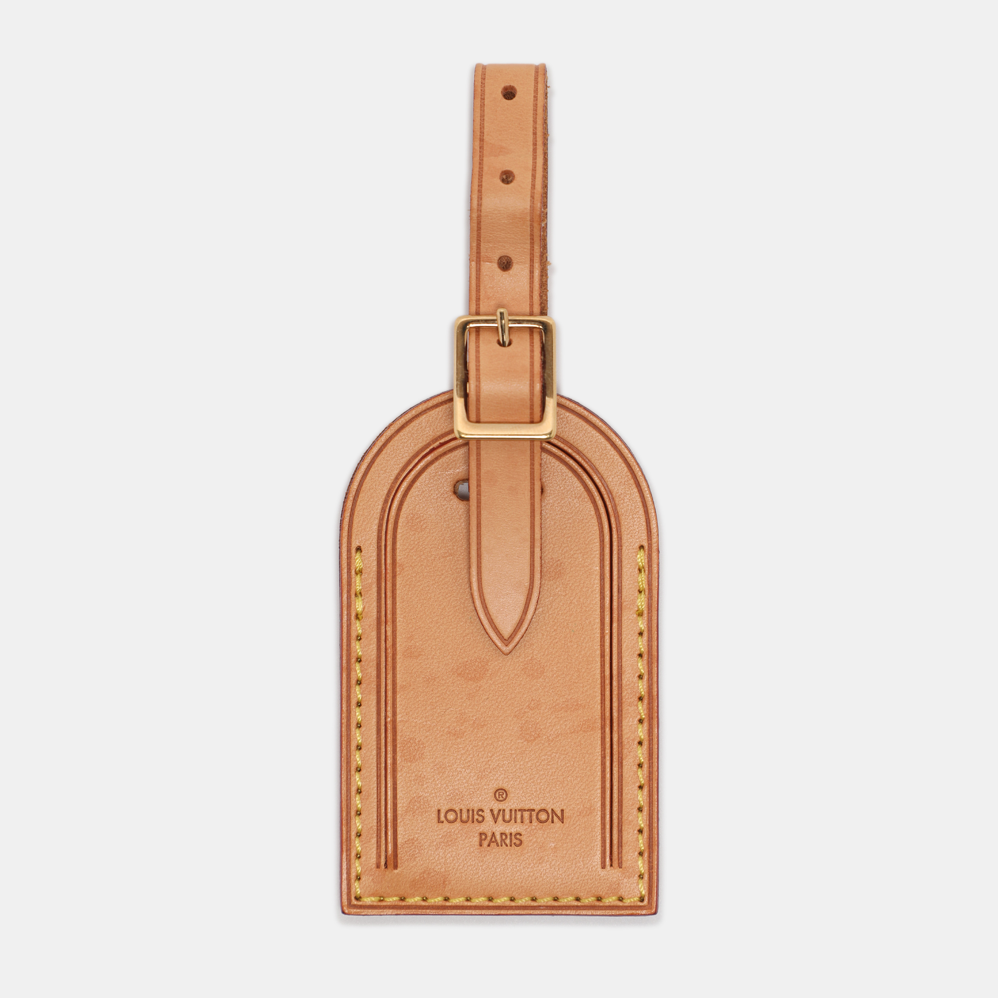 

Louis Vuitton Vachetta Leather Luggage Name Tag, Beige