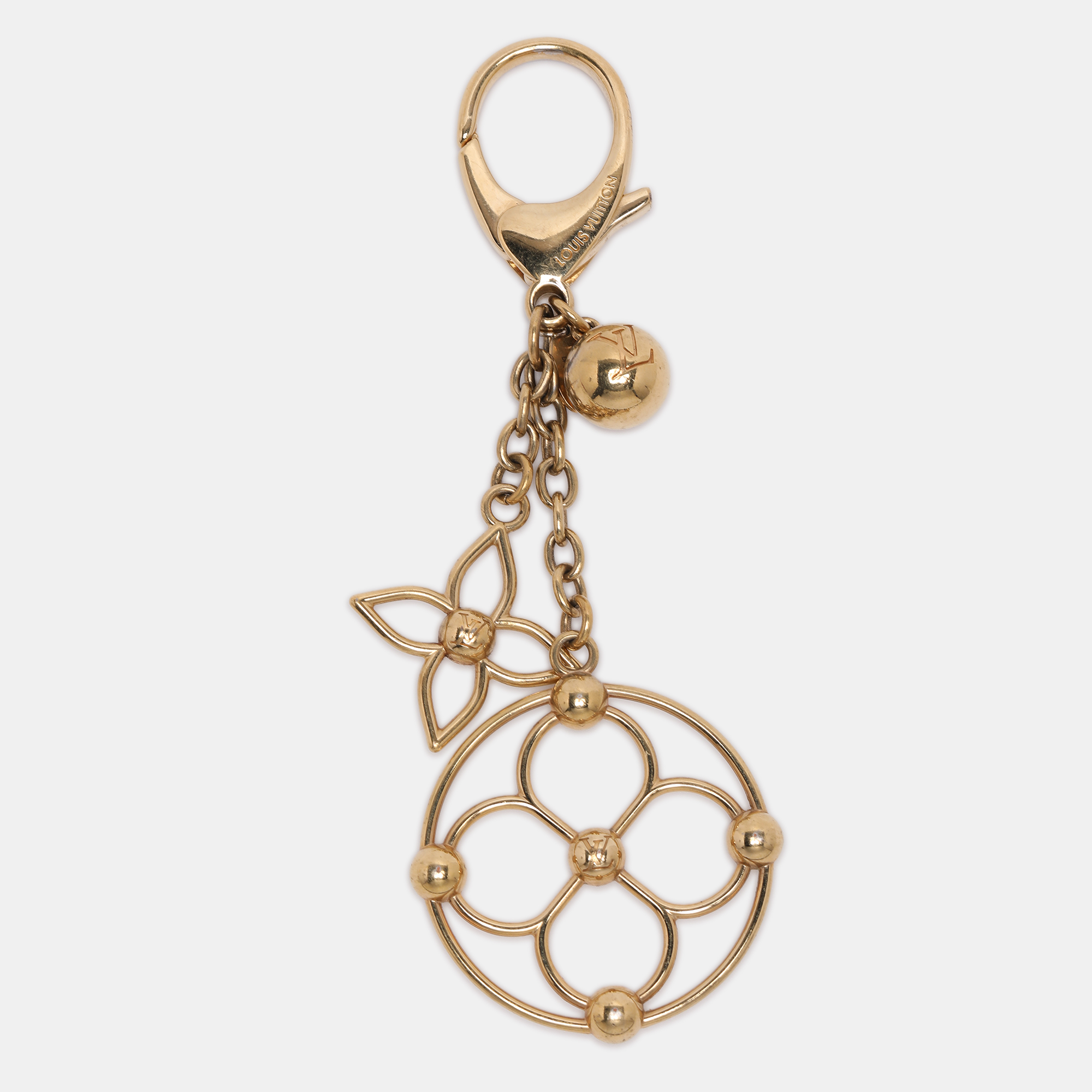 Pre-owned Louis Vuitton Bloomy Gold Tone Bag Charm