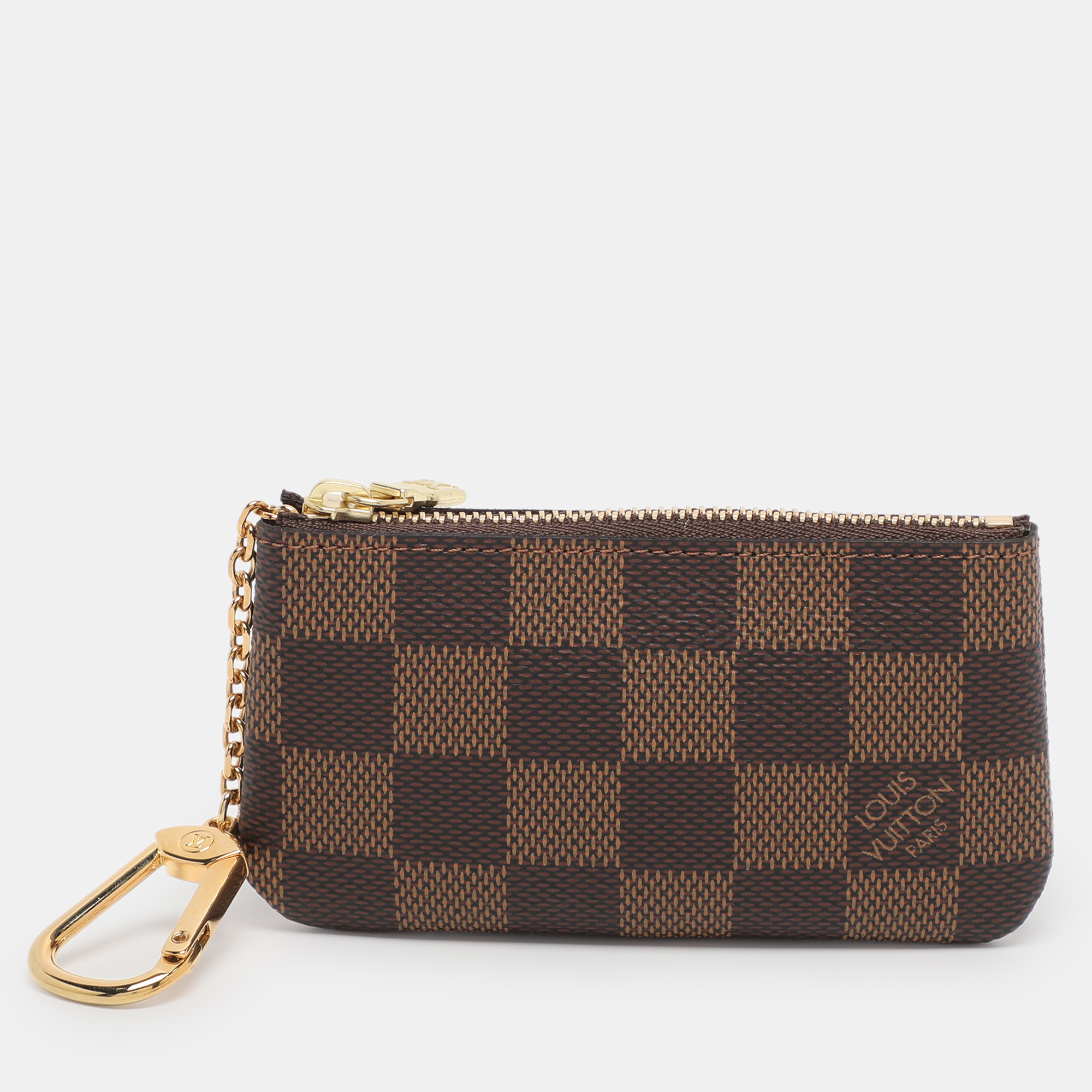 

Louis Vuitton Damier Ebene Canvas Key Pouch, Brown