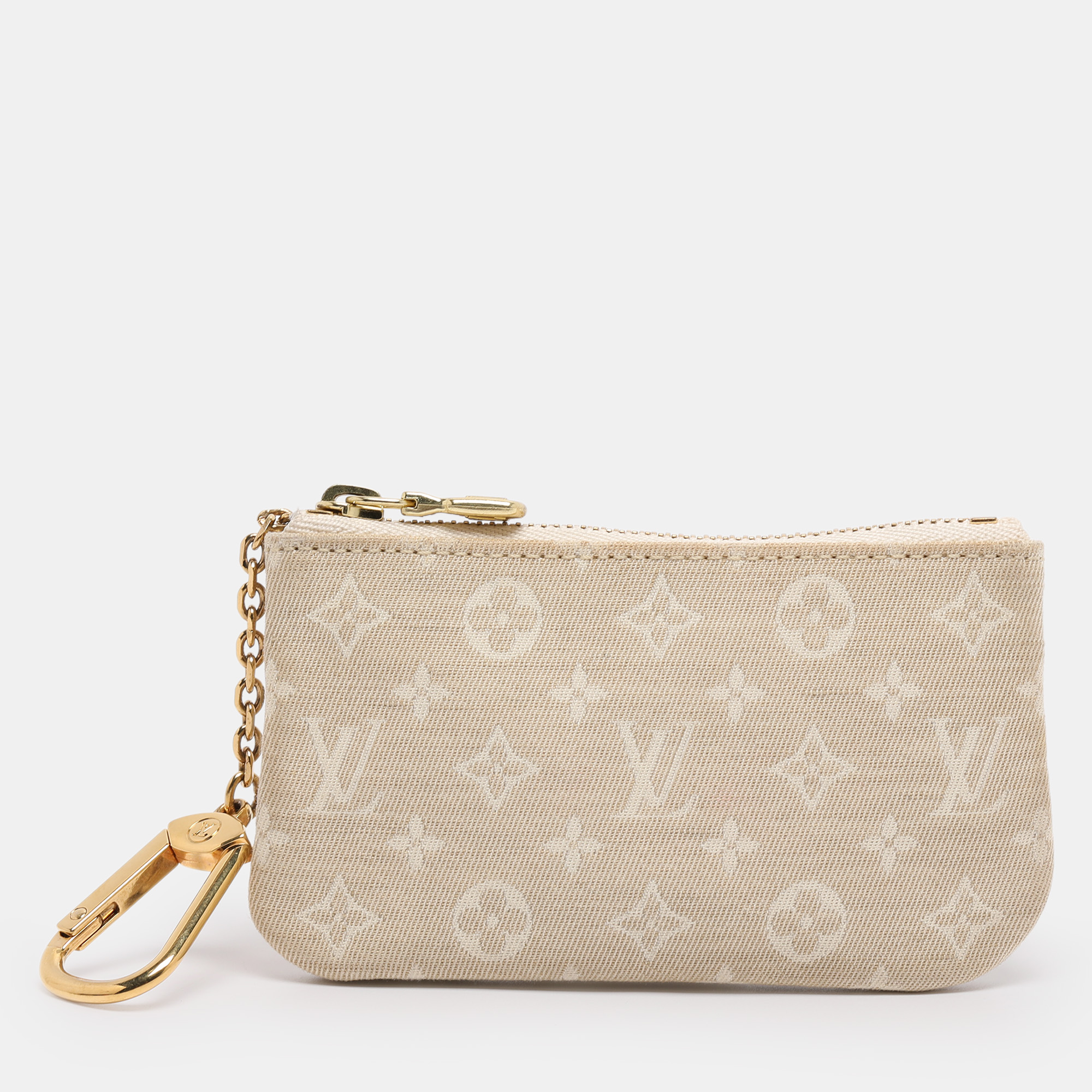 

Louis Vuitton Beige Mini Lin Key Pouch