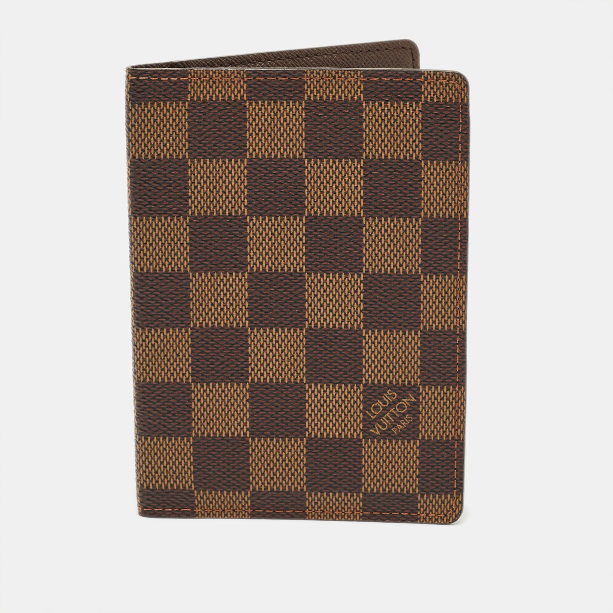 

Louis Vuitton Damier Ebene Canvas Passport Case, Brown