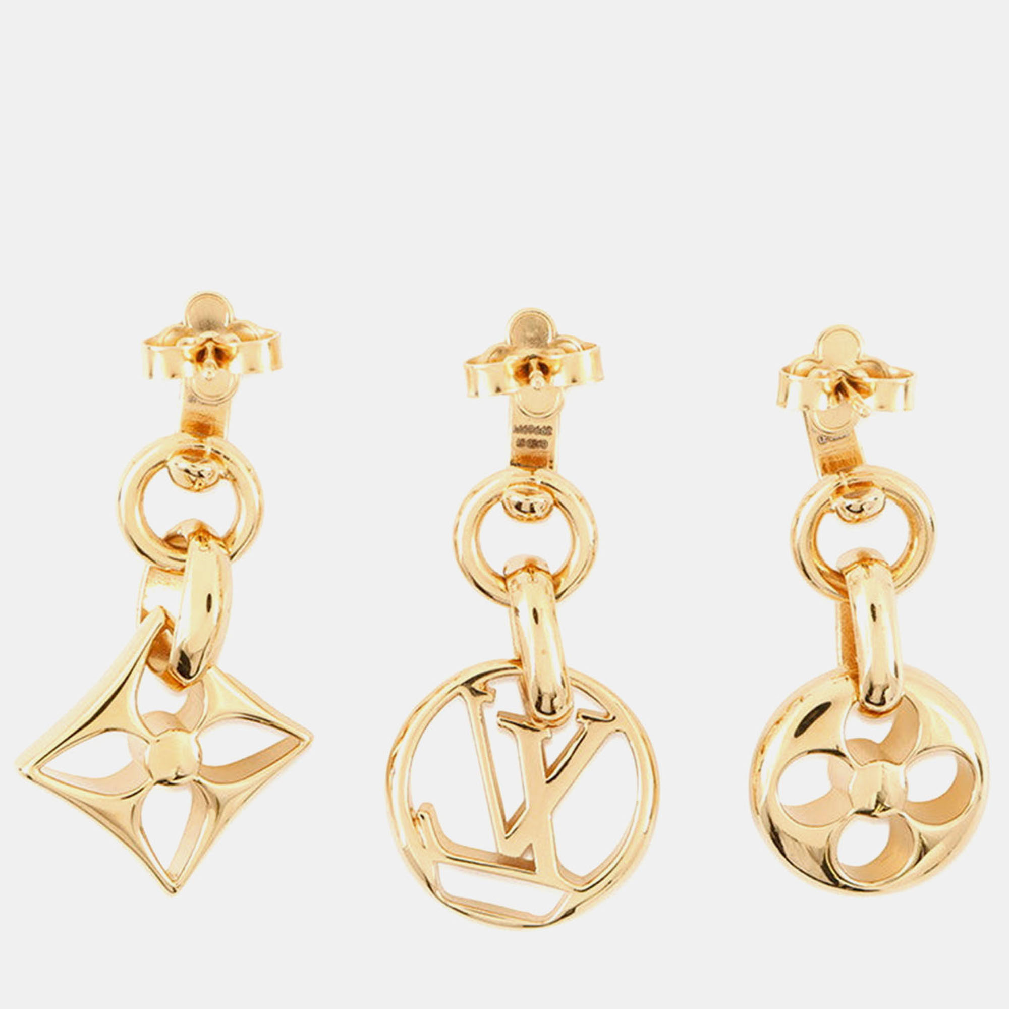 

Louis Vuitton Boucles D'Oreilles Crazy In Padlock Earrings Gold Plated
