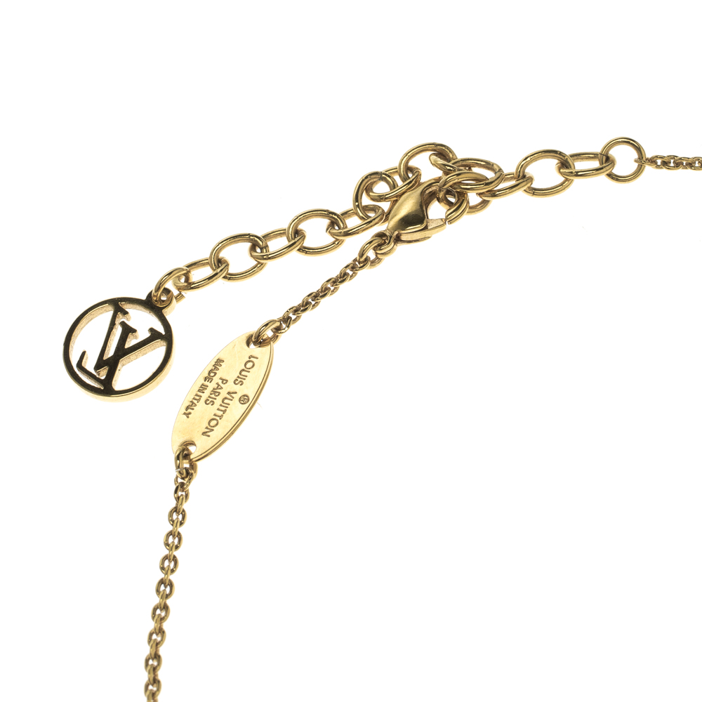 Louis Vuitton Gold LV and Me Letter M Necklace – The Closet