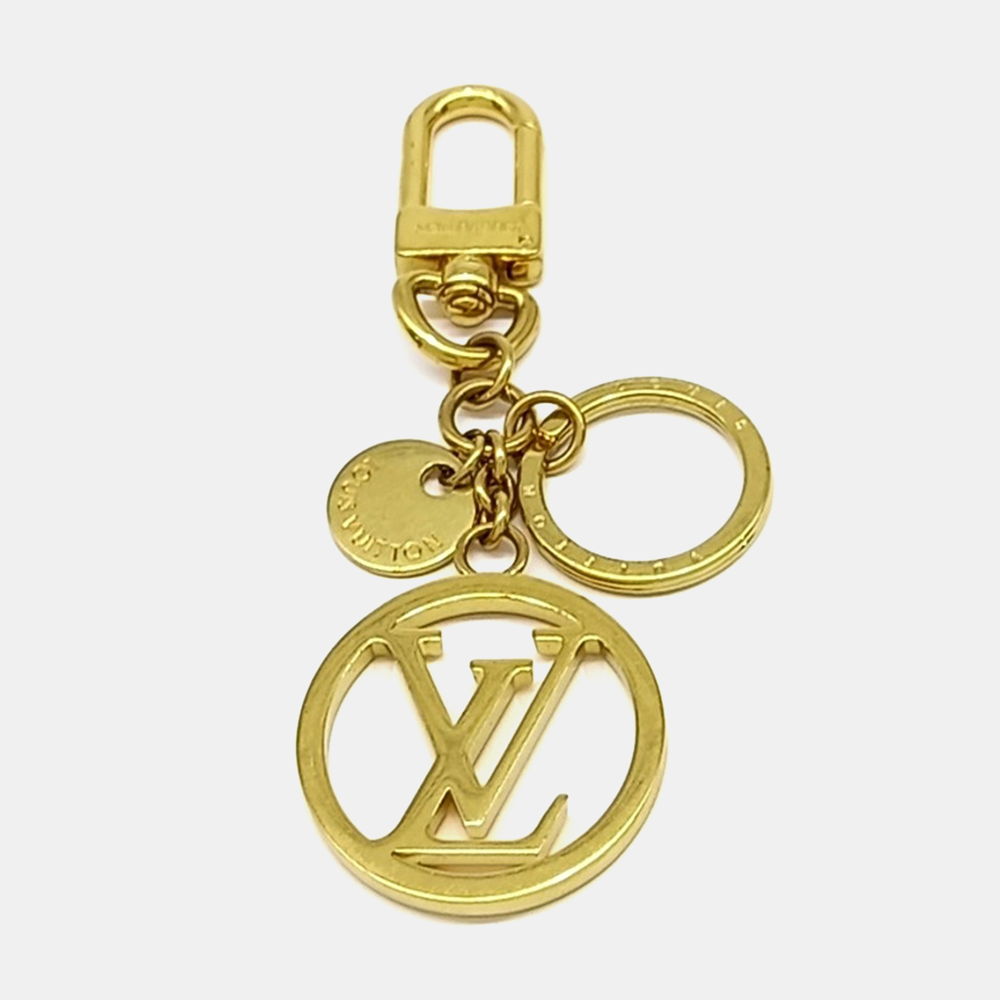 

Louis Vuitton Gold Plated Circle Keychain and Bag Charm