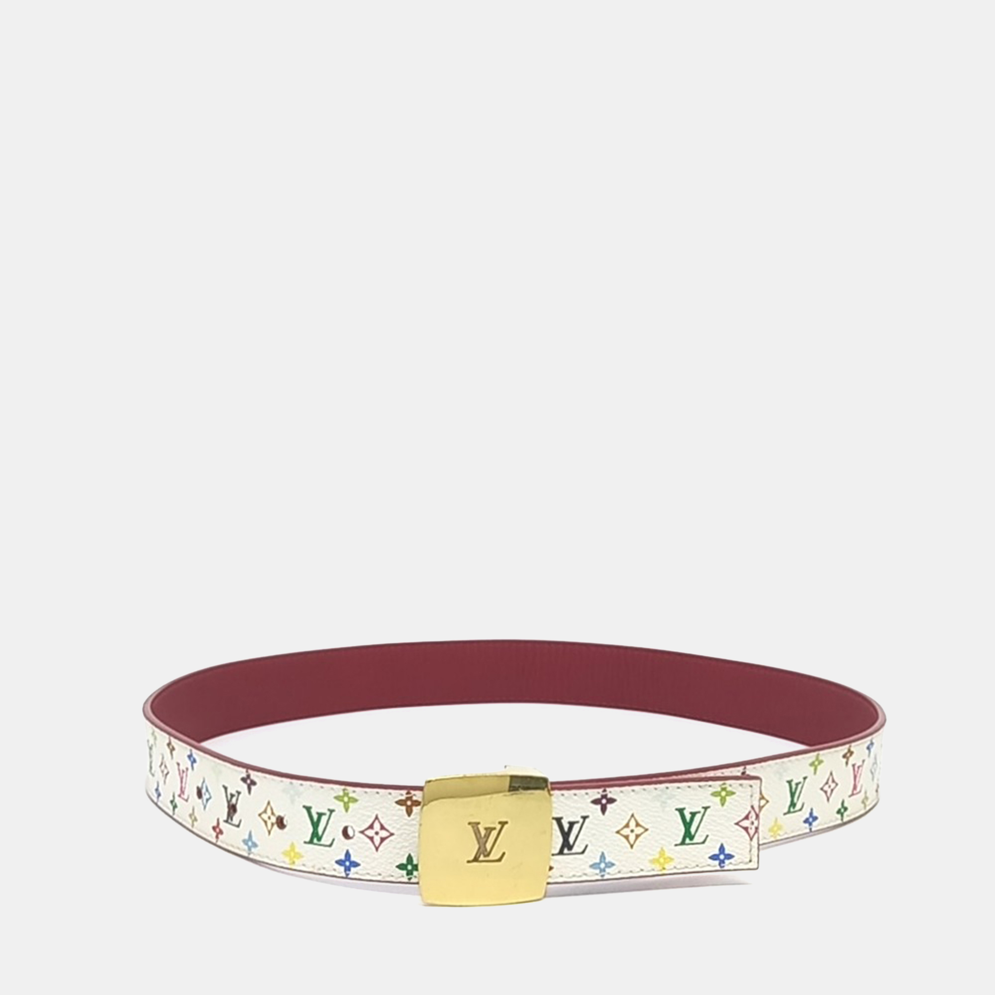 

Louis Vuitton Multicolor/White Canvas Belt