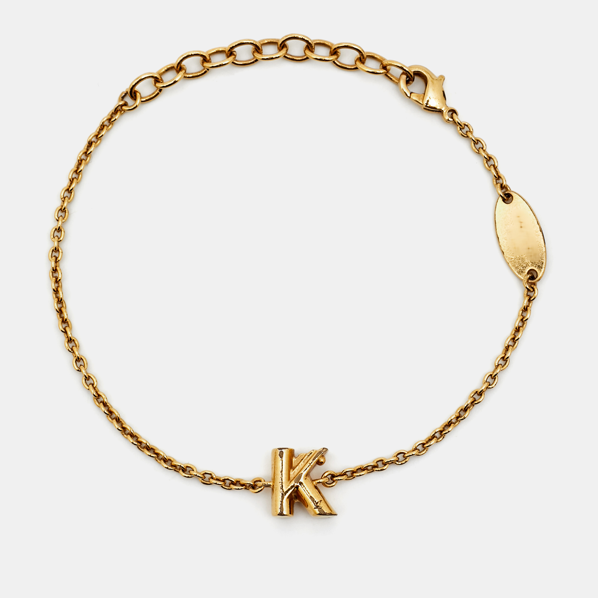 

Louis Vuitton LV & Me Letter K Gold Tone Bracelet