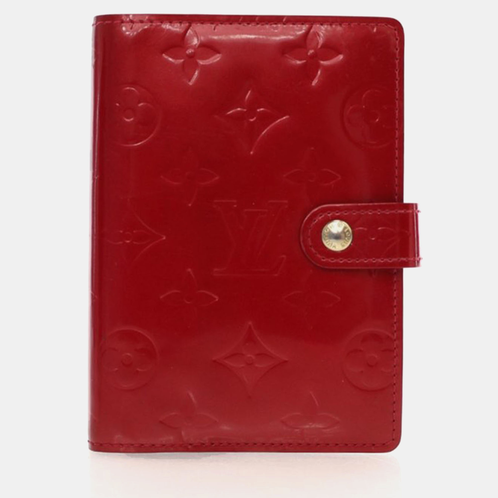 

Louis Vuitton Red Vernis Leather Agenda Cover