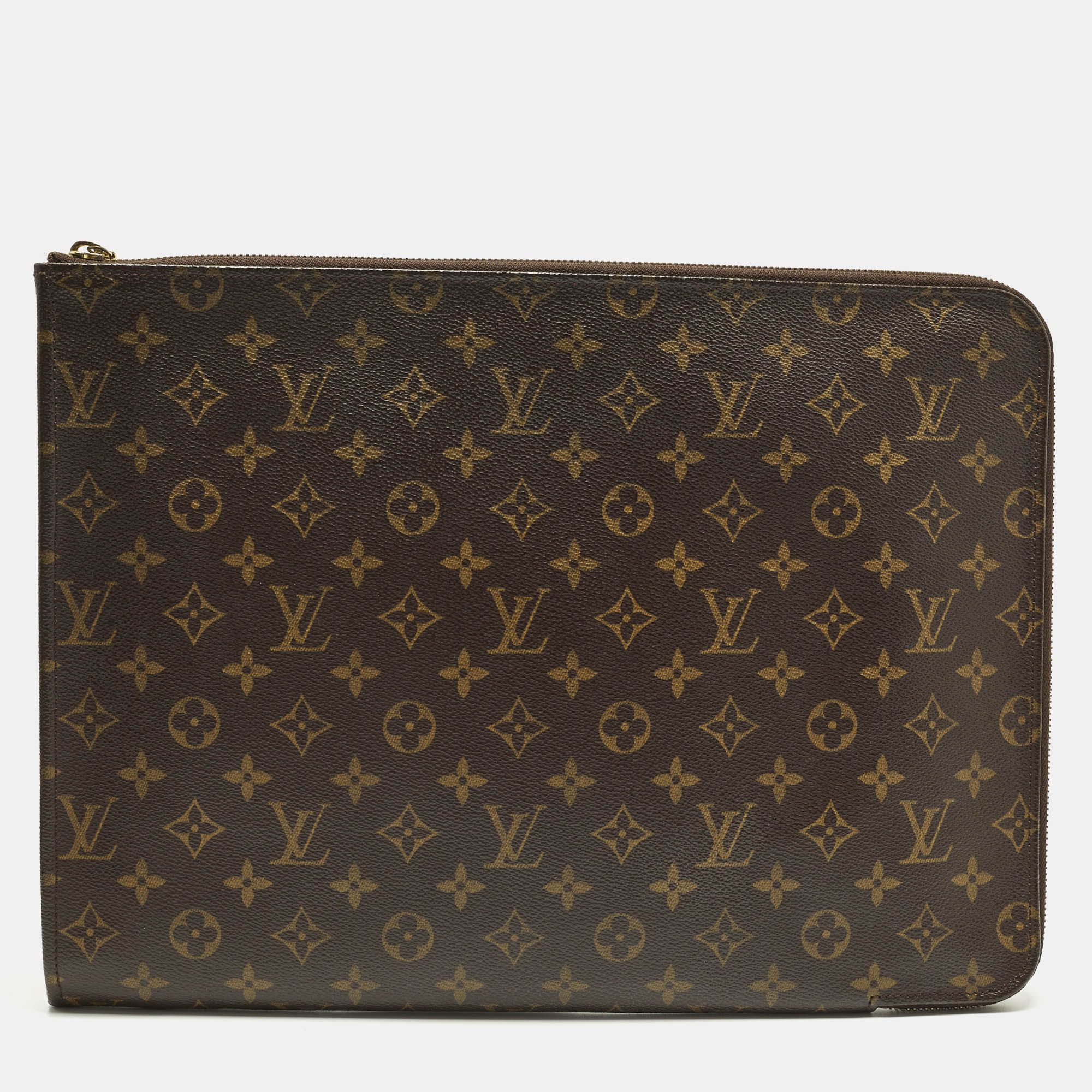 

Louis Vuitton Poche Document Portfolio Monogram Canvas Case, Brown
