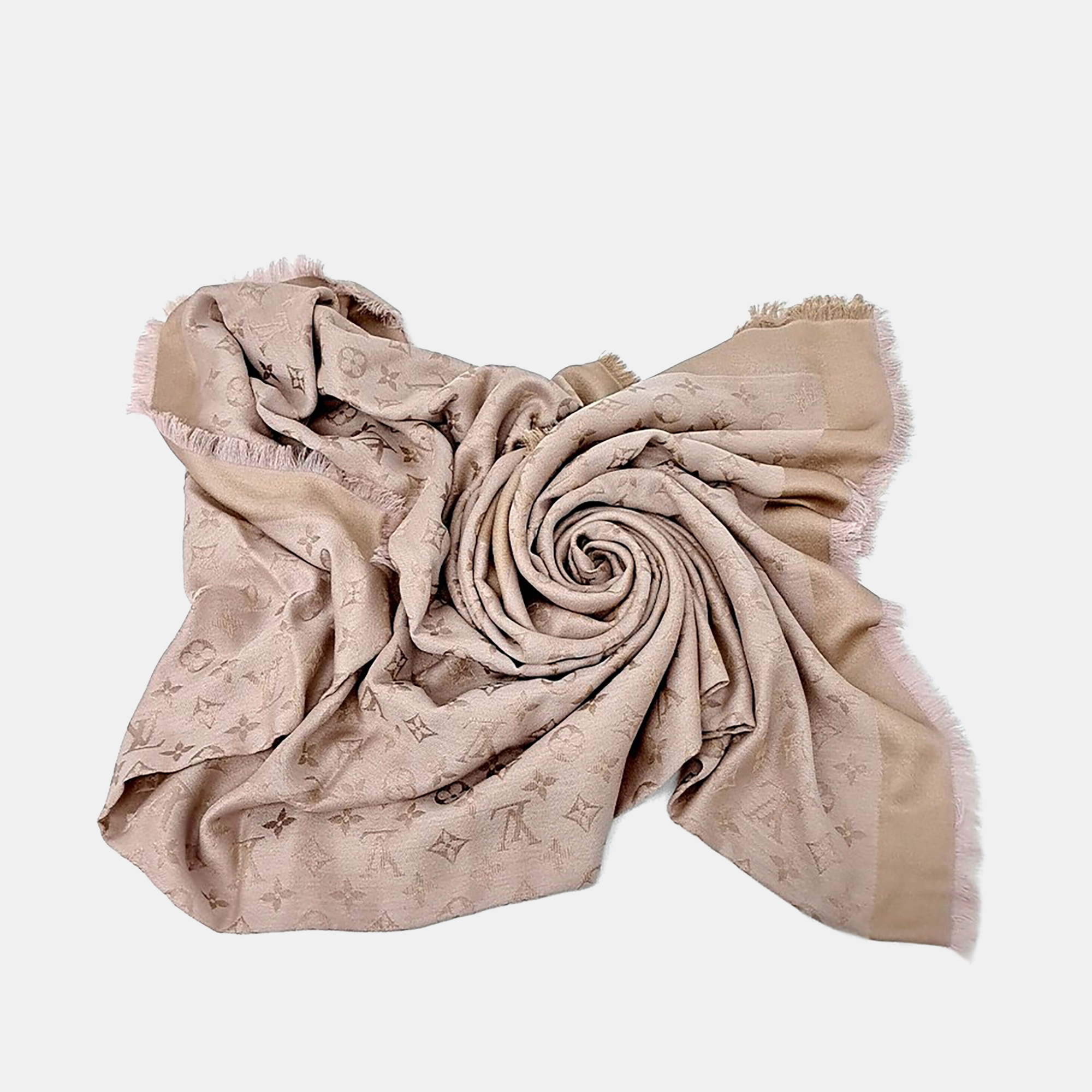 

Louis Vuitton Monogram Denim Shawl, Beige