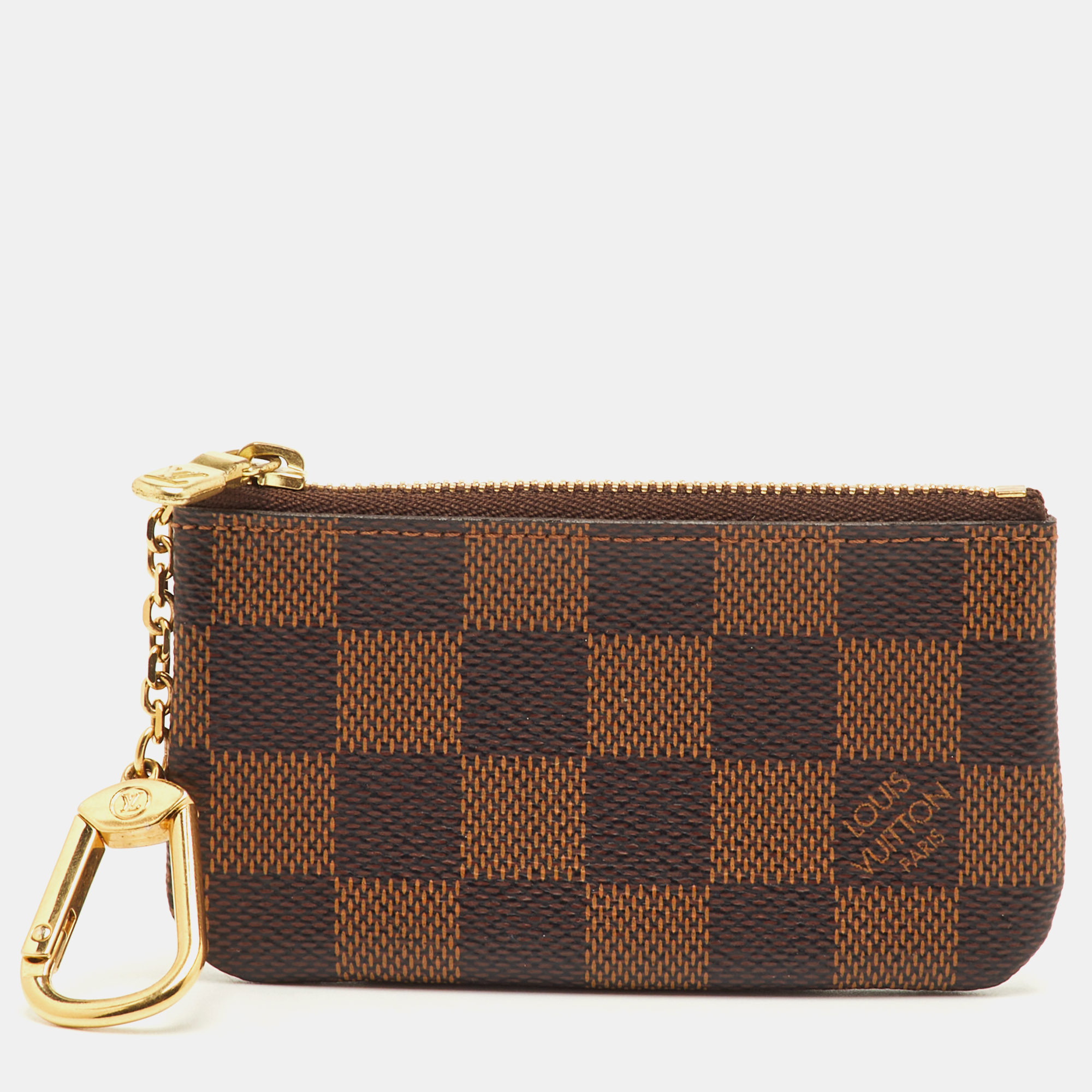 

Louis Vuitton Damier Ebene Canvas Key Pouch, Brown