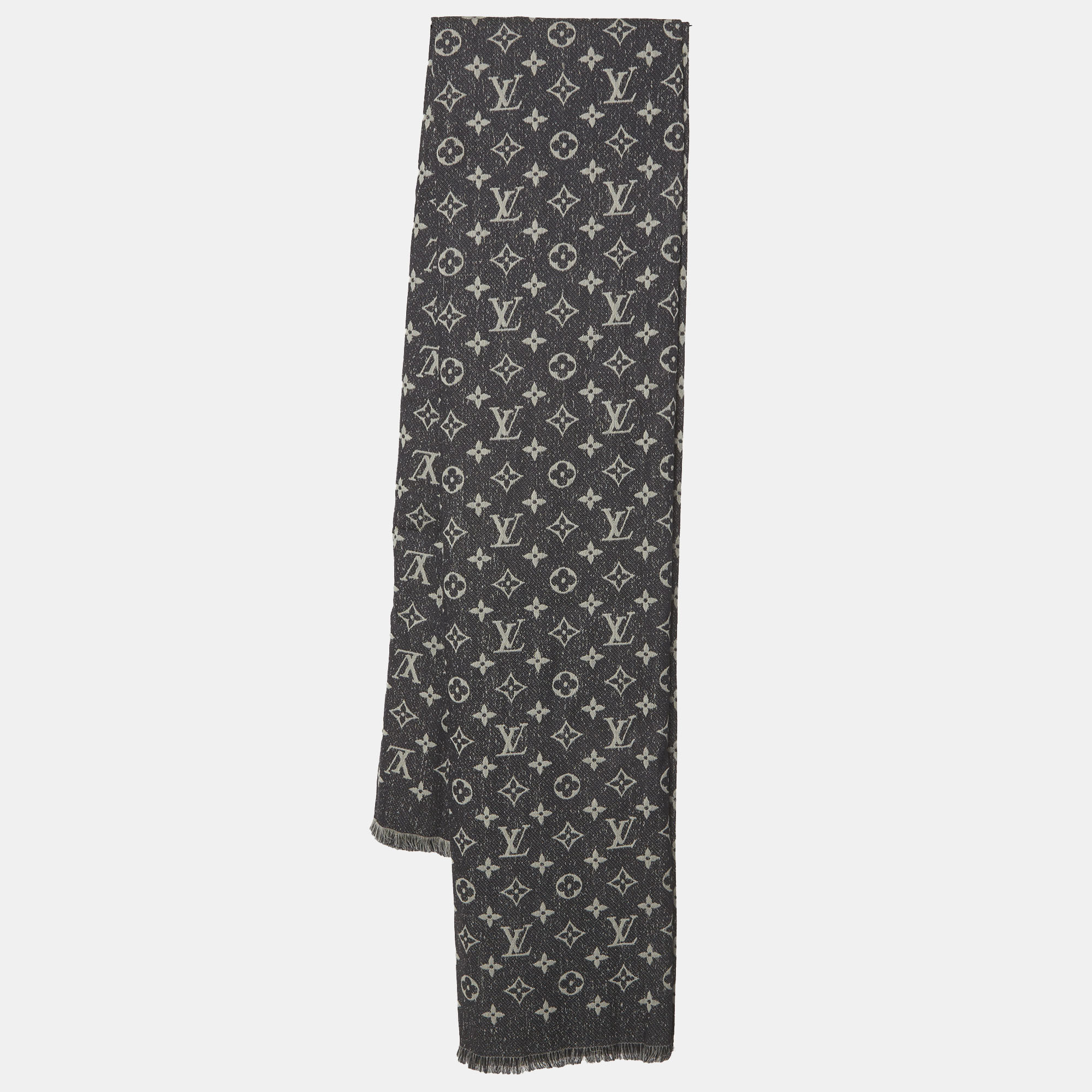 

Louis Vuitton Grey Monogram Jacquard Denim Shawl