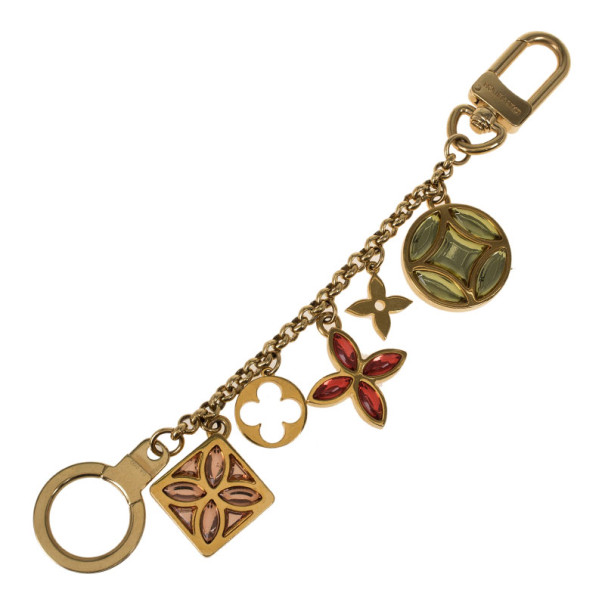 Louis Vuitton Ice Flower Keychain Bag Charm - Gold Bag Accessories