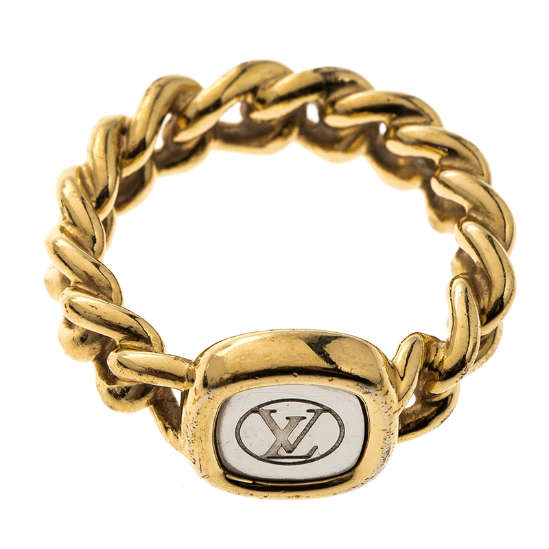 Louis Vuitton Gold Band Ring Womens | semashow.com